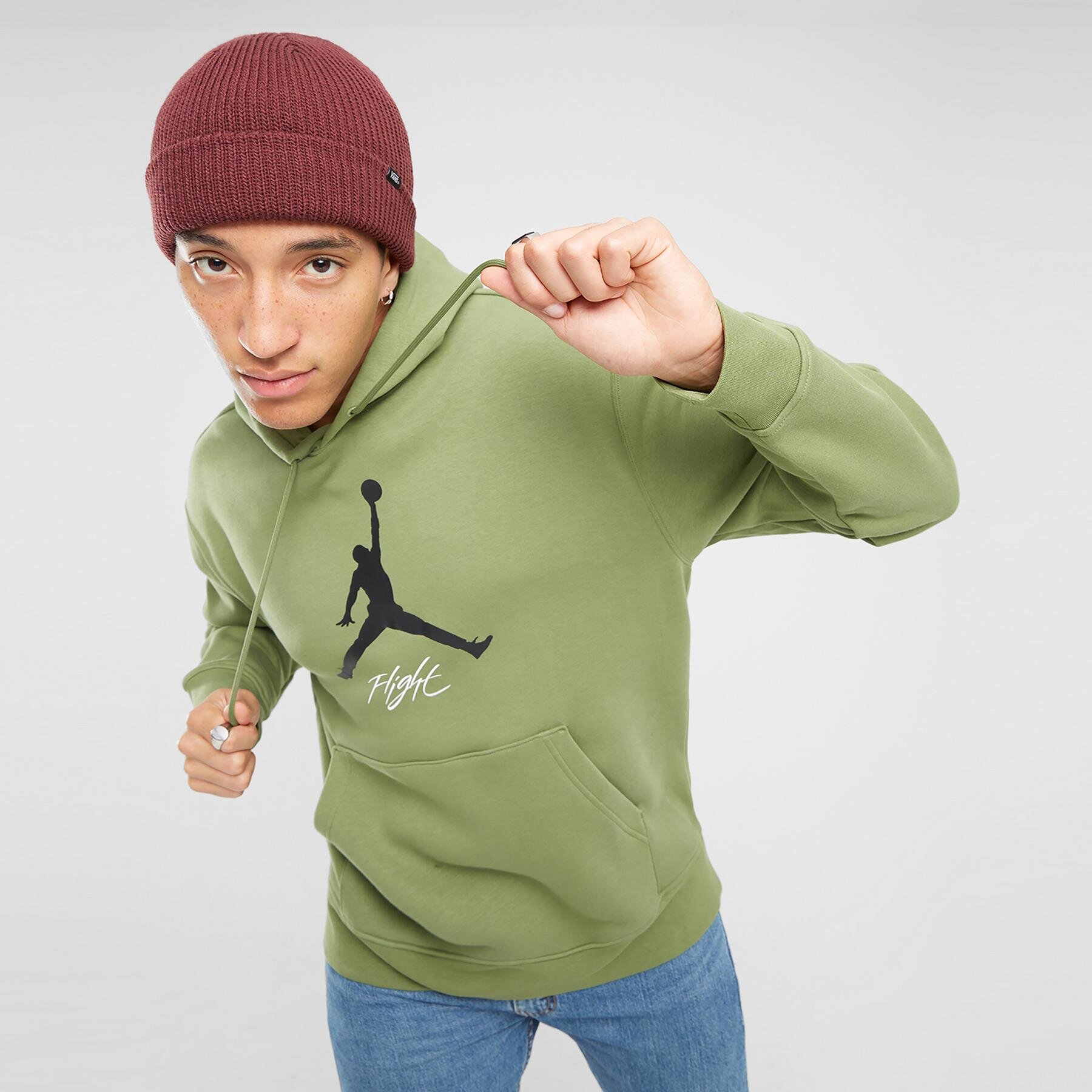 Bluza męska JORDAN BLUZA Z KAPTUREM M J ESS GFX PO HOODIE FD7545-340 ZIELONY