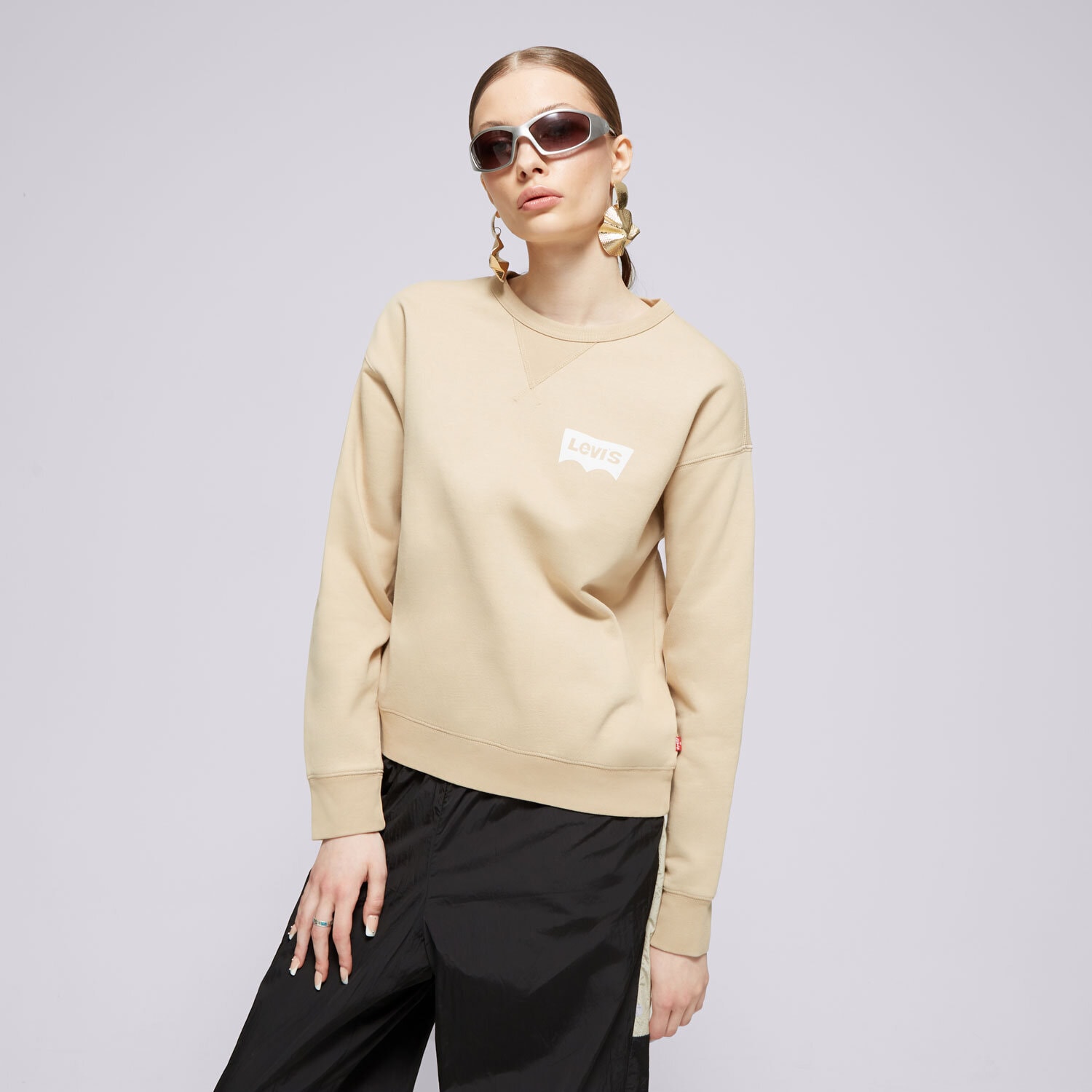 Bluza damska LEVI'S BLUZA GRAPHIC SIGNATURE CREW NEUTRALS A7288-0021 BEŻOWY