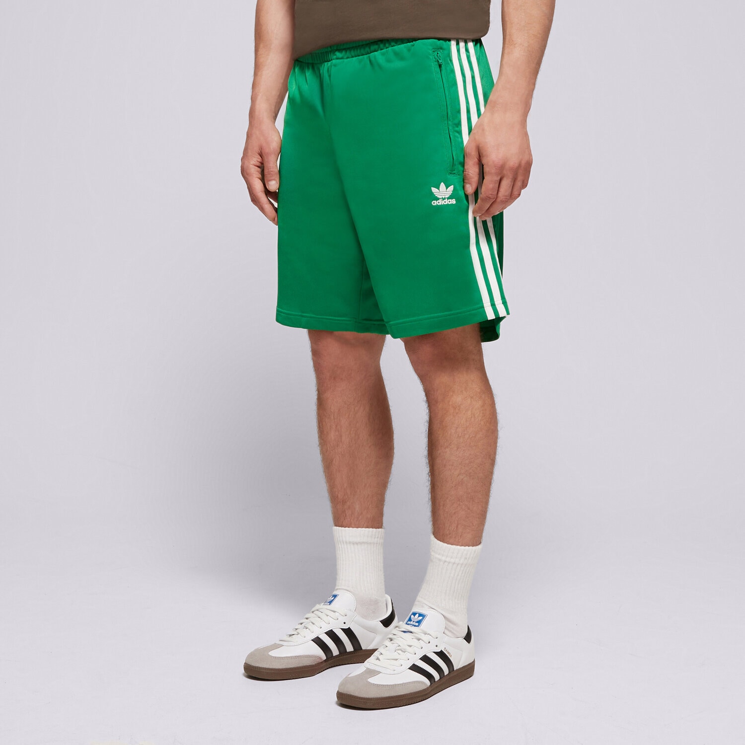 Krótkie spodenki, szorty męskie ADIDAS SZORTY FBIRD SHORT IM9420 ZIELONY