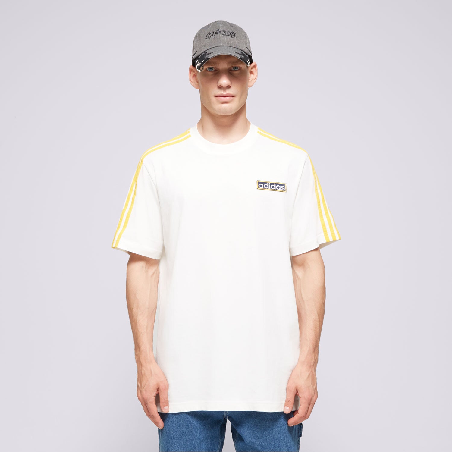 Koszulka, t-shirt sportowy męski ADIDAS T-SHIRT ADIBREAK TEE IU2360 BIAŁY