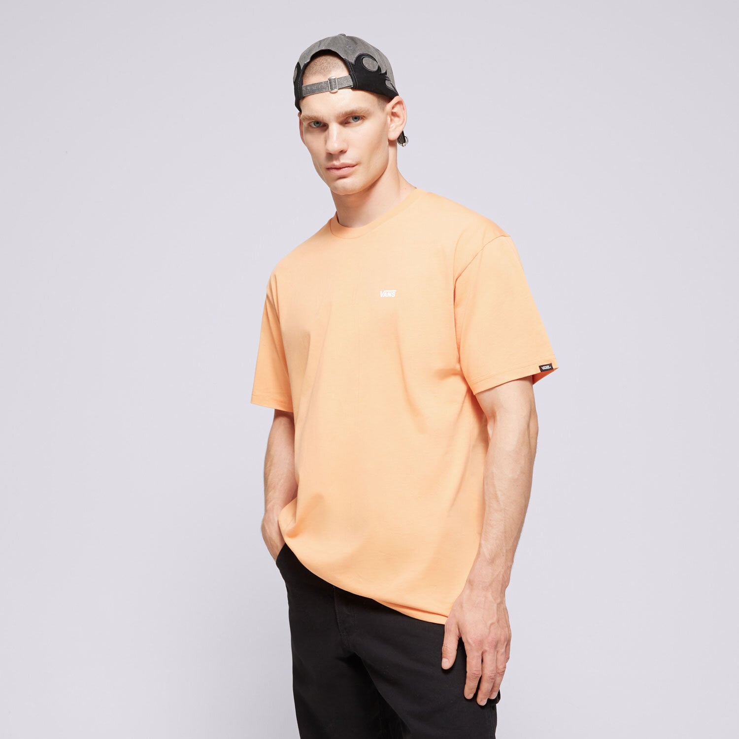 Koszulka, t-shirt sportowy męski VANS T-SHIRT LEFT CHEST COPPER TAN VN0A3CZECR51 POMARAŃCZOWY