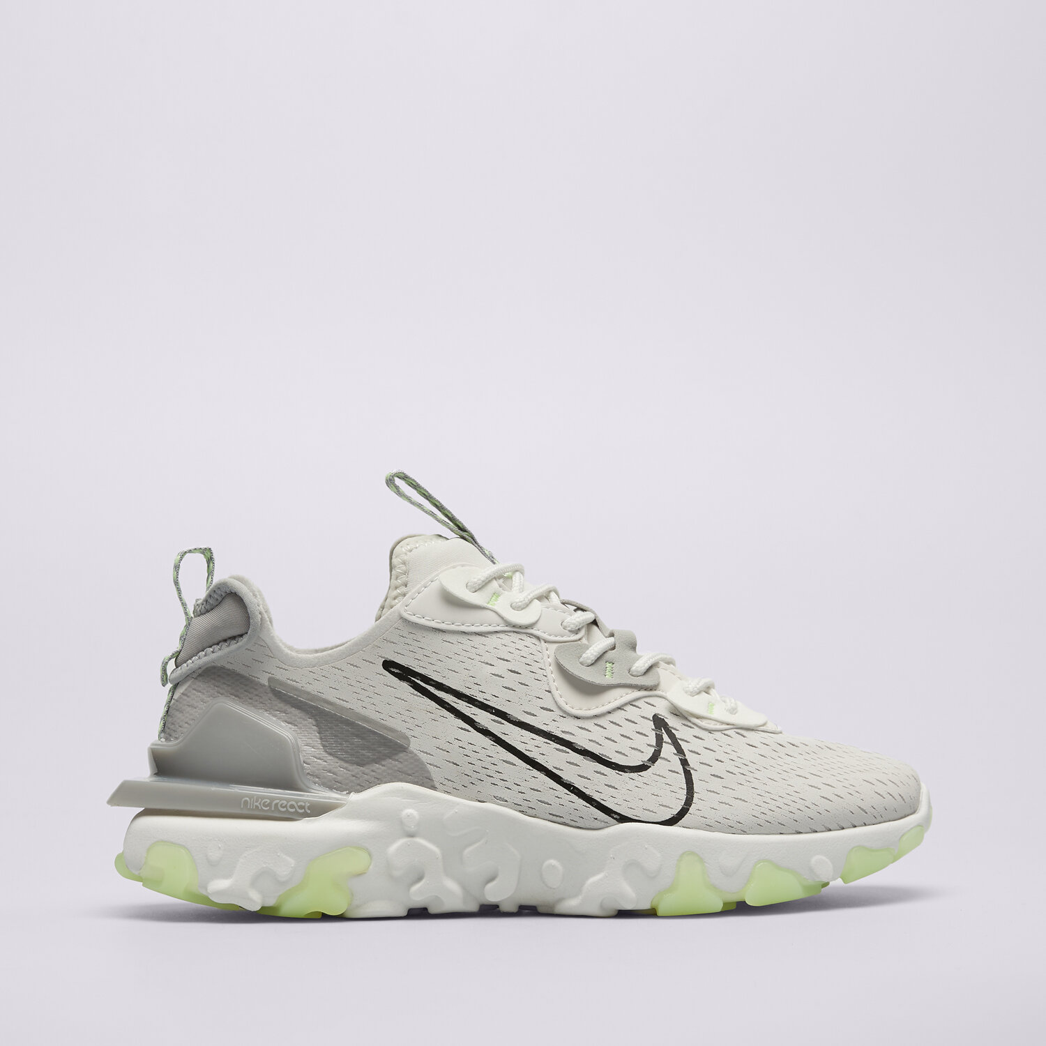 Buty sneakersy męskie NIKE REACT VISION HF9381-001 SZARY