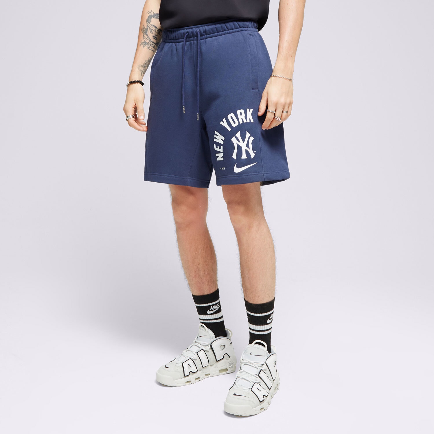 Krótkie spodenki, szorty męskie NIKE SZORTY NEW YORK YANKEES MLB 027D-160N-NK-GXD GRANATOWY