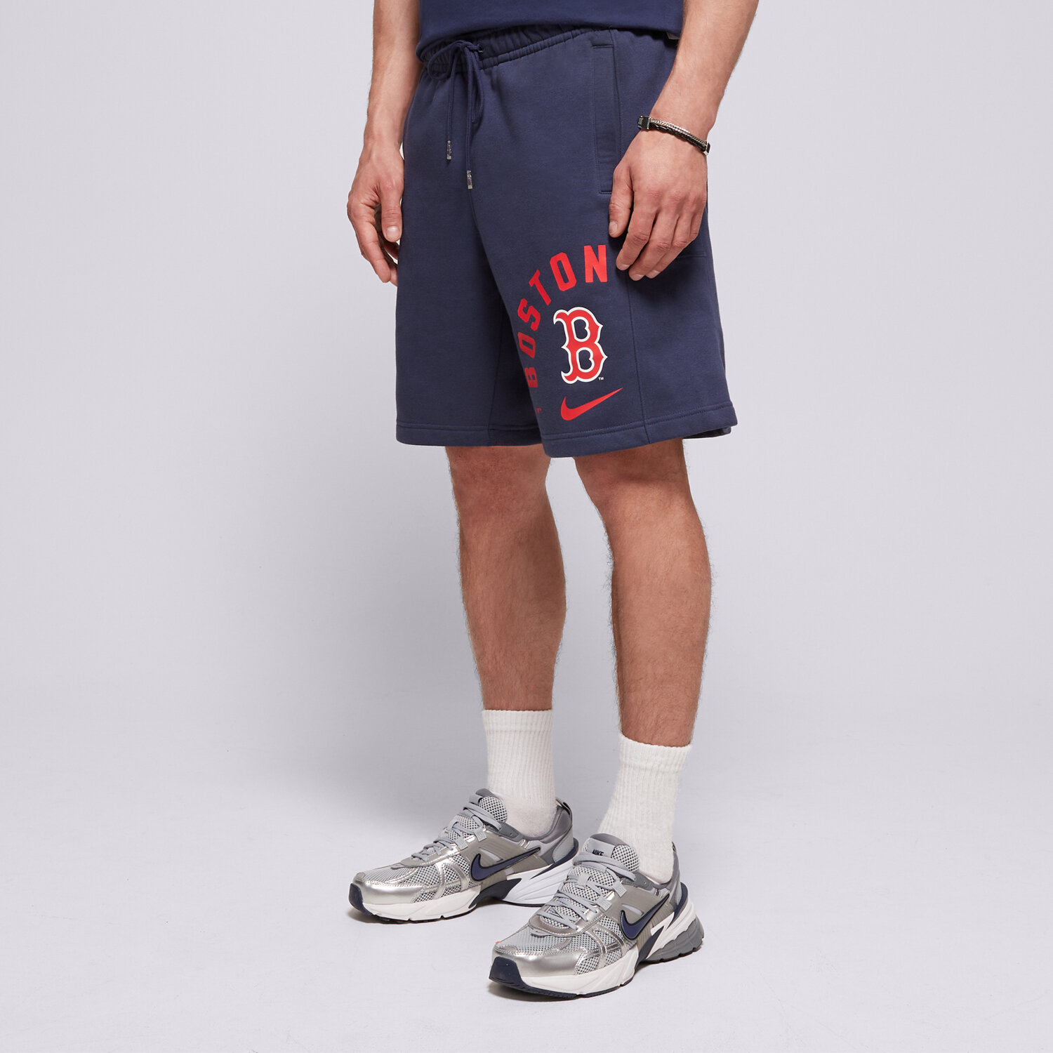 Krótkie spodenki, szorty męskie NIKE SZORTY BOSTON RED SOX MLB 027D-160N-BQ-GXD GRANATOWY