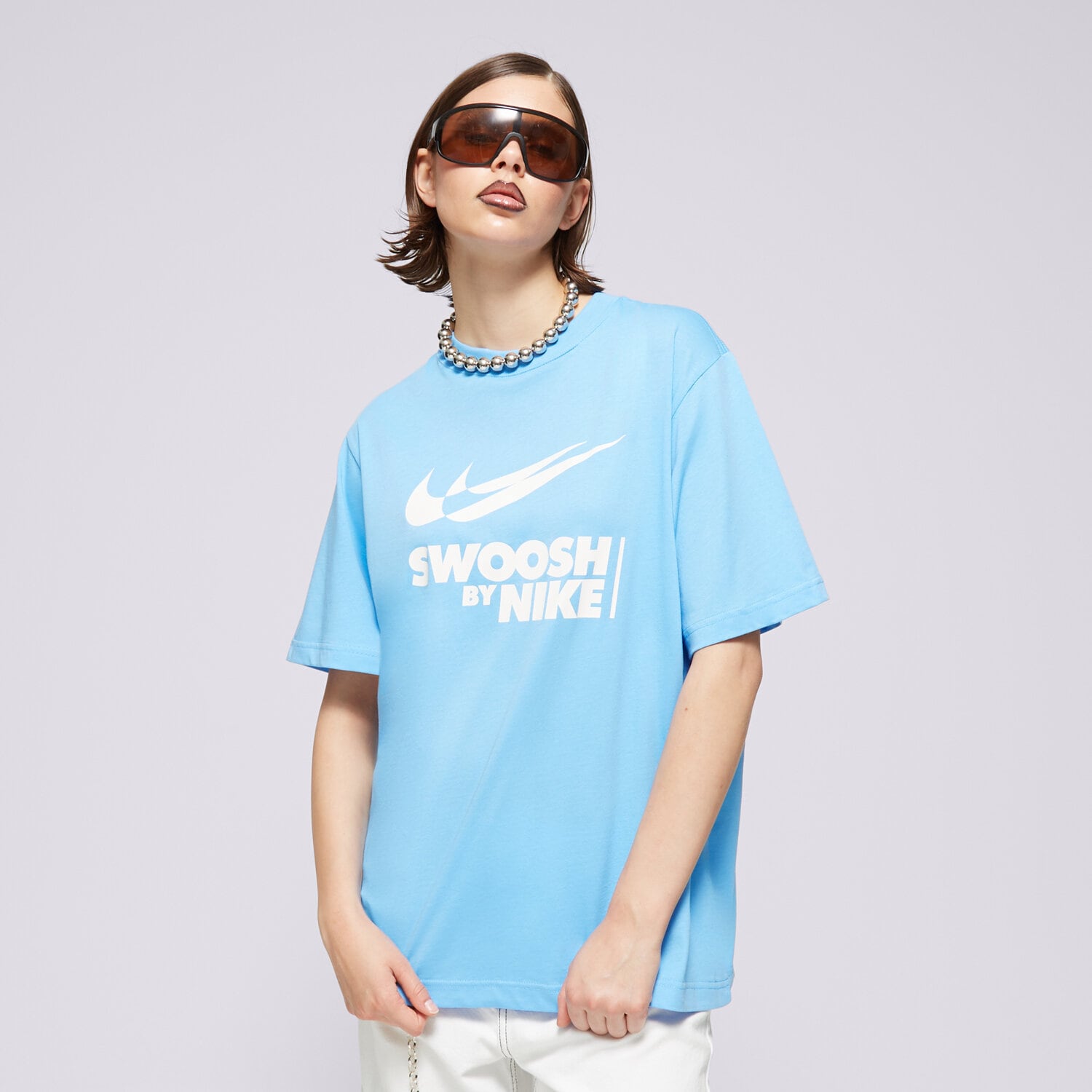 Koszulka, t-shirt damski NIKE T-SHIRT W NSW TEE BF GLS FZ4634-412 NIEBIESKI