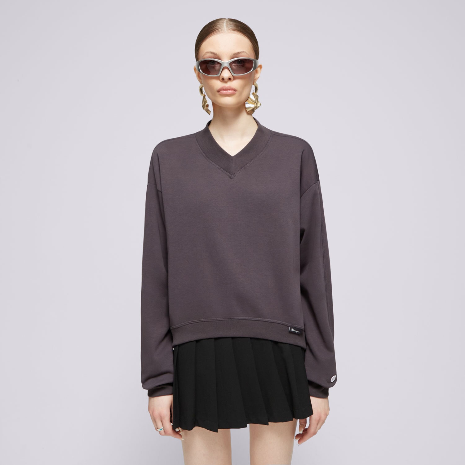 Bluza damska CHAMPION BLUZA CREWNECK CROPTOP ECO FUTURE E10007ES503 CZARNY