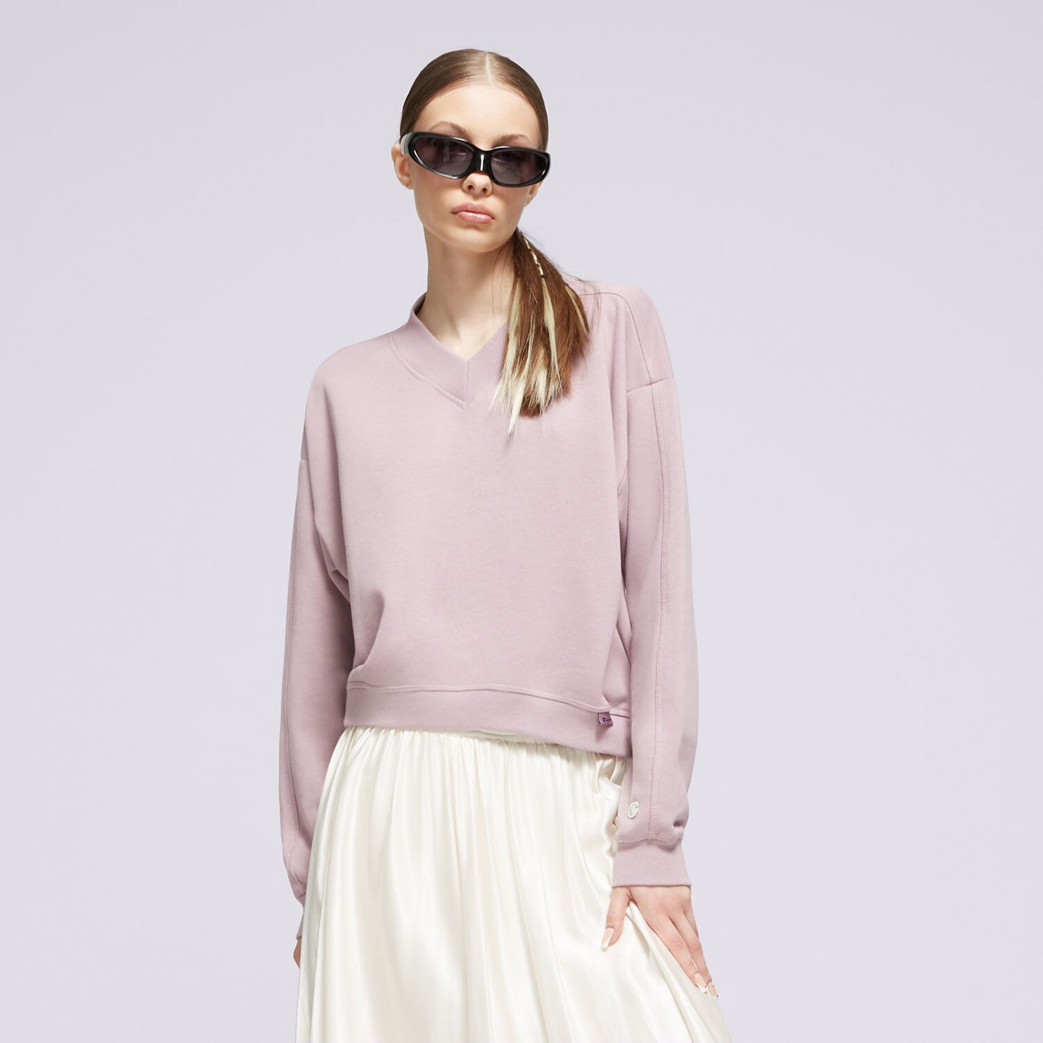Bluza damska CHAMPION BLUZA CREWNECK CROPTOP ECO FUTURE E10007PS162 FIOLETOWY