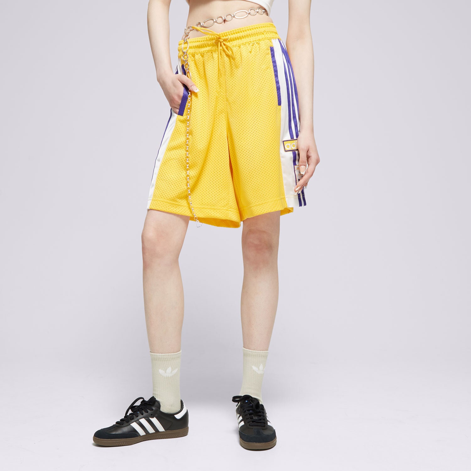 Krótkie spodenki, szorty damskie ADIDAS SZORTY ADIBRK BB SHORT IS2471 ŻÓŁTY