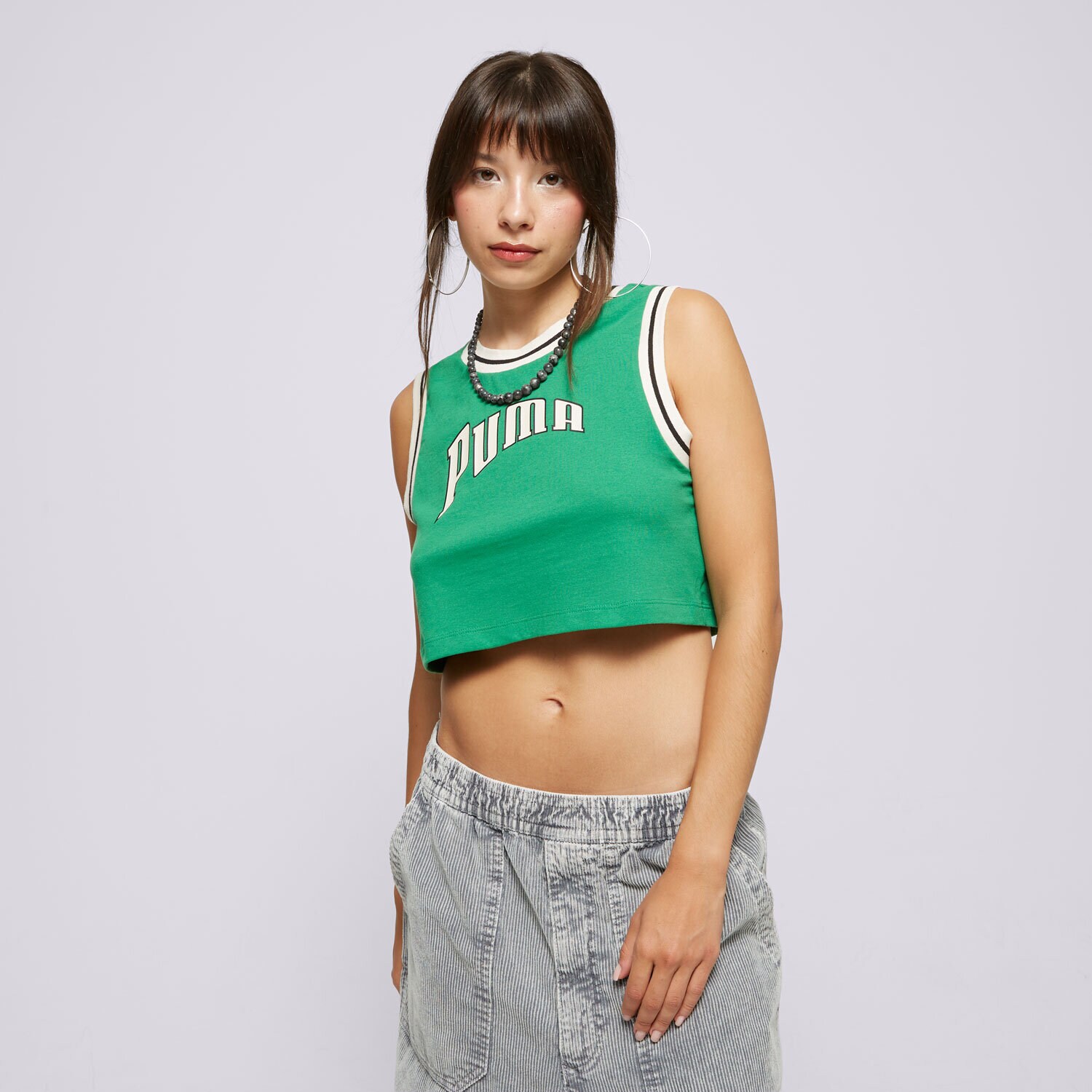Koszulka, t-shirt damski PUMA T-SHIRT GRAPHIC CROPPED 62502486 ZIELONY