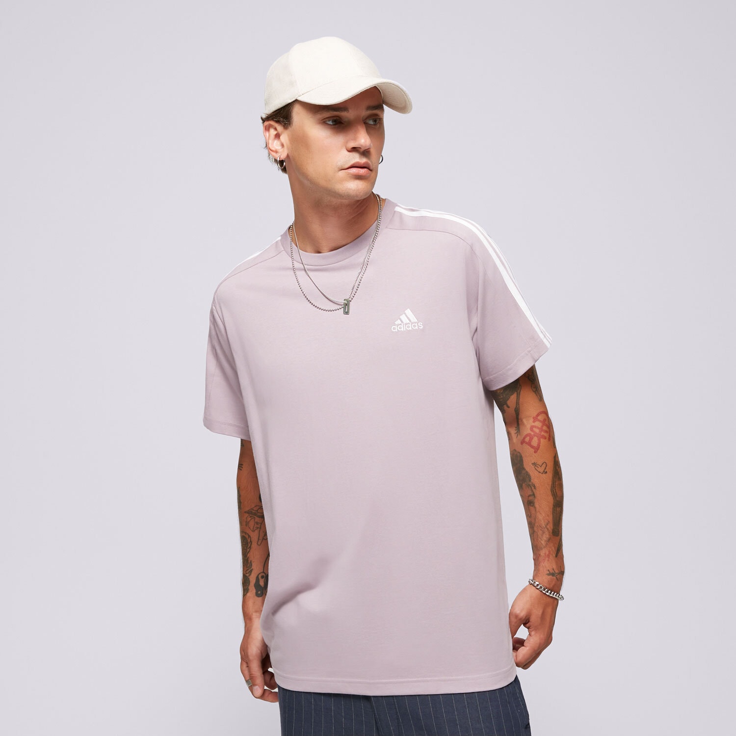 Koszulka, t-shirt sportowy męski ADIDAS T-SHIRT M 3S SJ T IS1331 SZARY