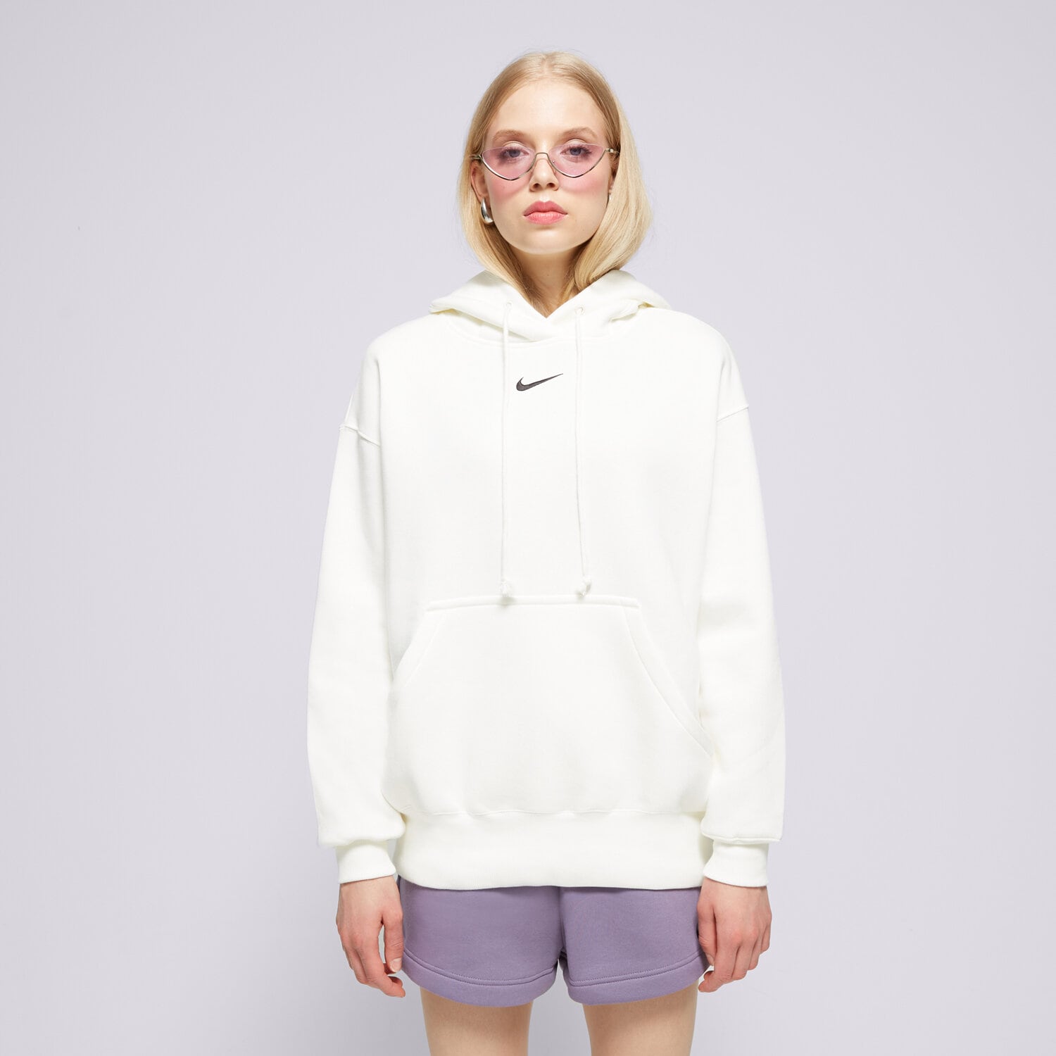 Bluza damska NIKE BLUZA Z KAPTUREM W NSW PHNX FLC OS CREW DQ5860-133 BIAŁY