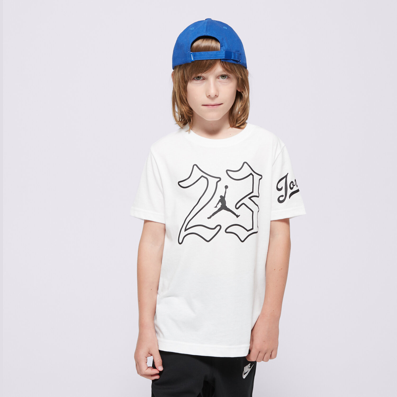 Koszulka, t-shirt dla dzieci JORDAN T-SHIRT JDB MVP JUMPMAN 23 SS TEE BOY 95D154-001 BIAŁY