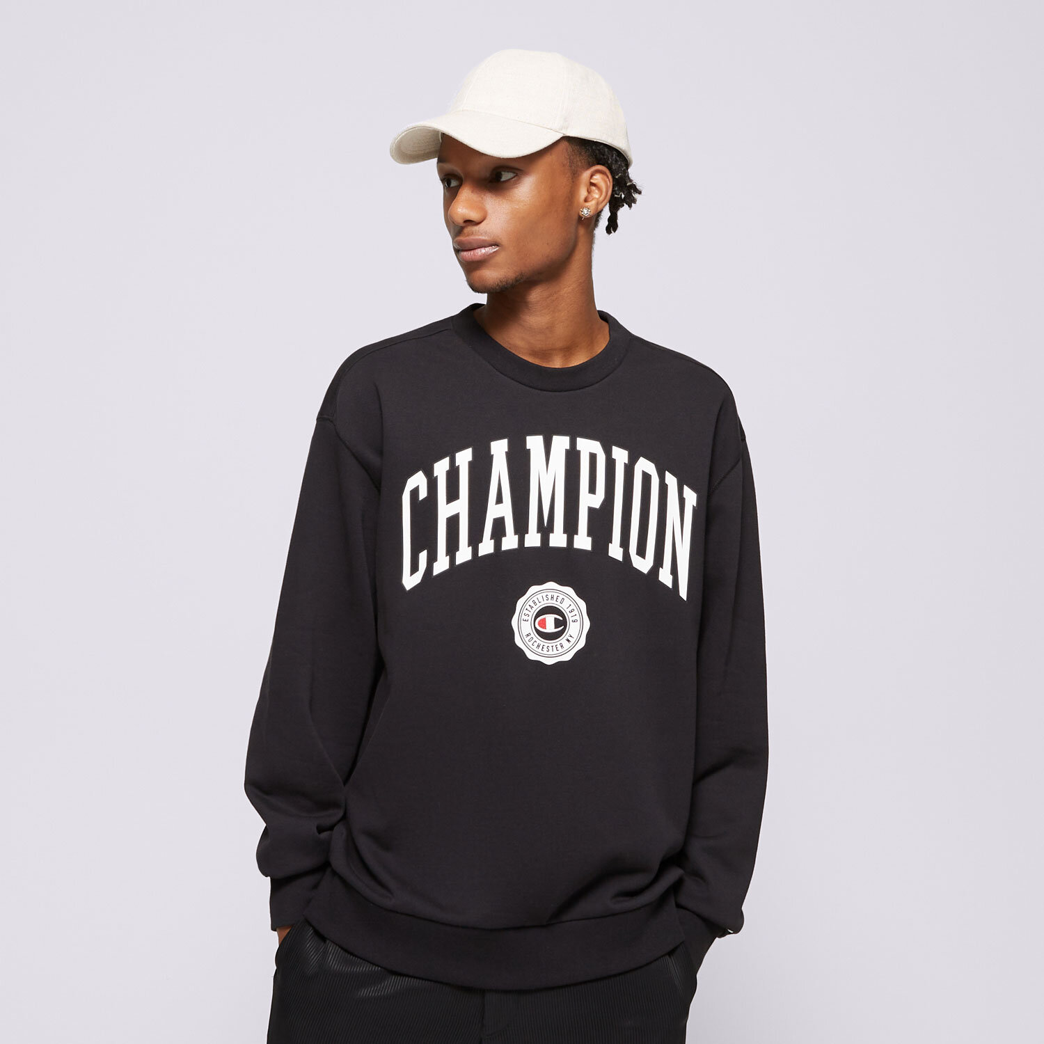 Bluza męska CHAMPION BLUZA CREWNECK 219839KK001 CZARNY
