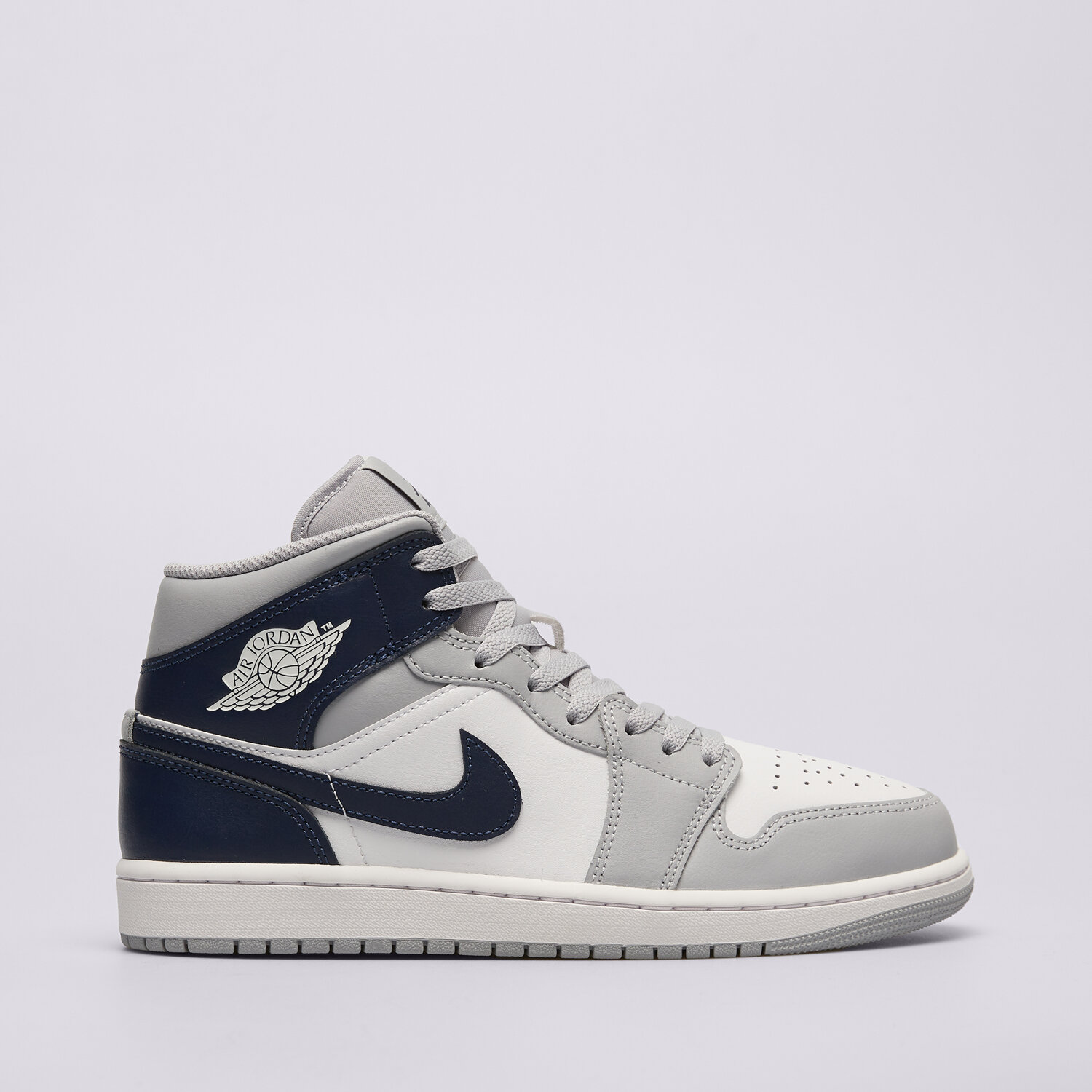 Buty sneakersy męskie AIR JORDAN 1 MID DQ8426-104 SZARY