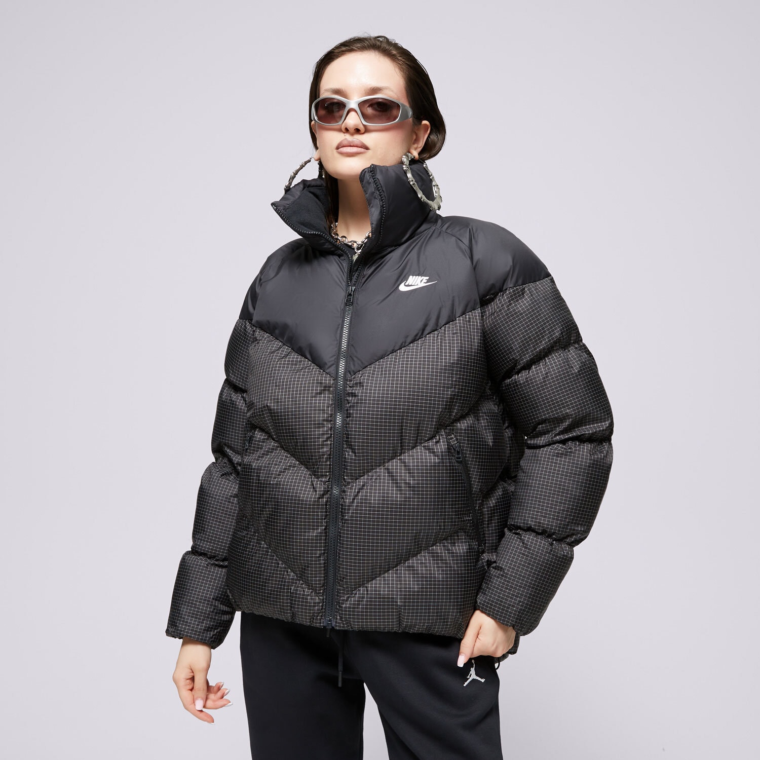 Kurtka zimowa damska NIKE KURTKA ZIMOWA W NSW TF ECDWN GS NK  FB8788-010 CZARNY