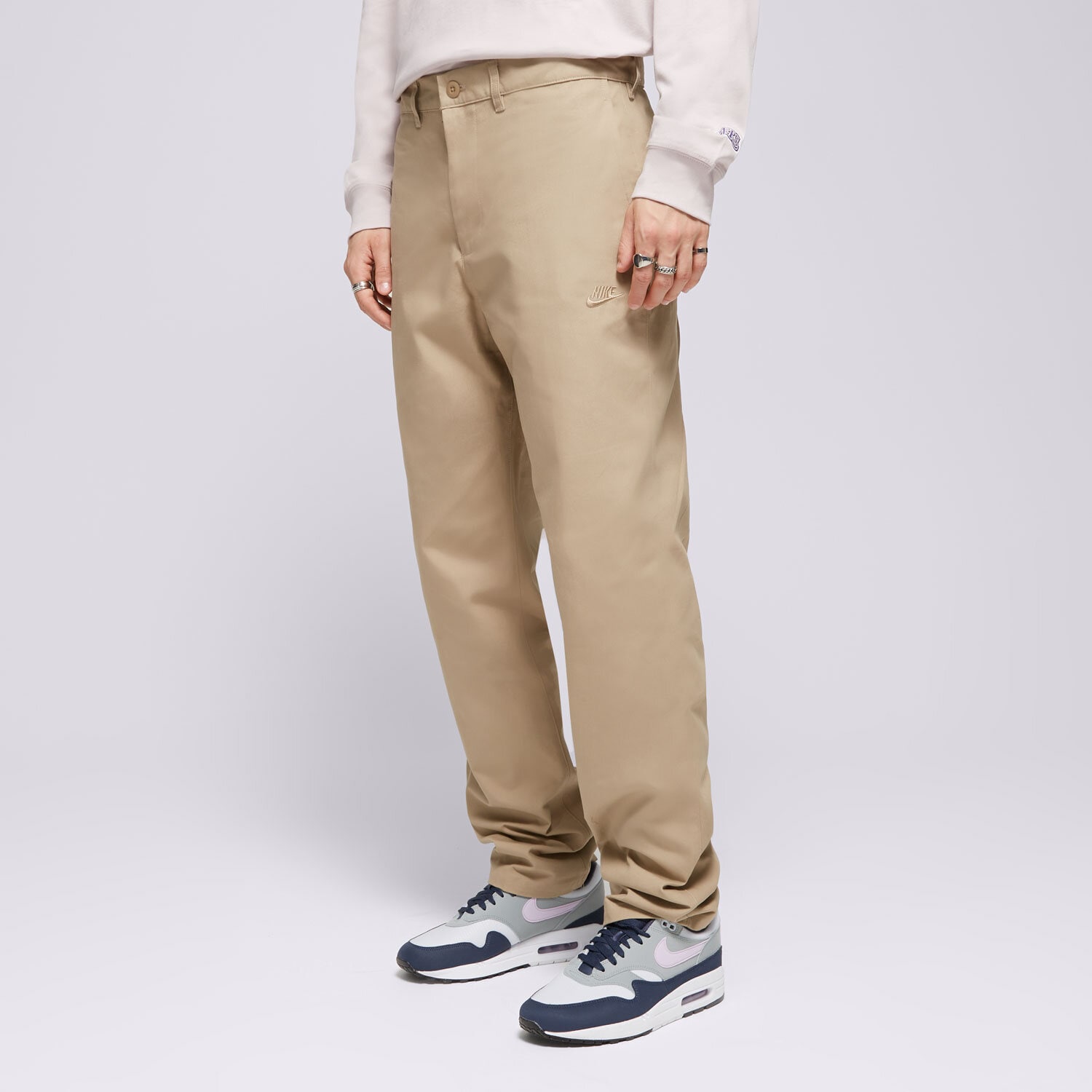 Spodnie sportowe męskie NIKE SPODNIE CLUB FZ5770-247 BEŻOWY