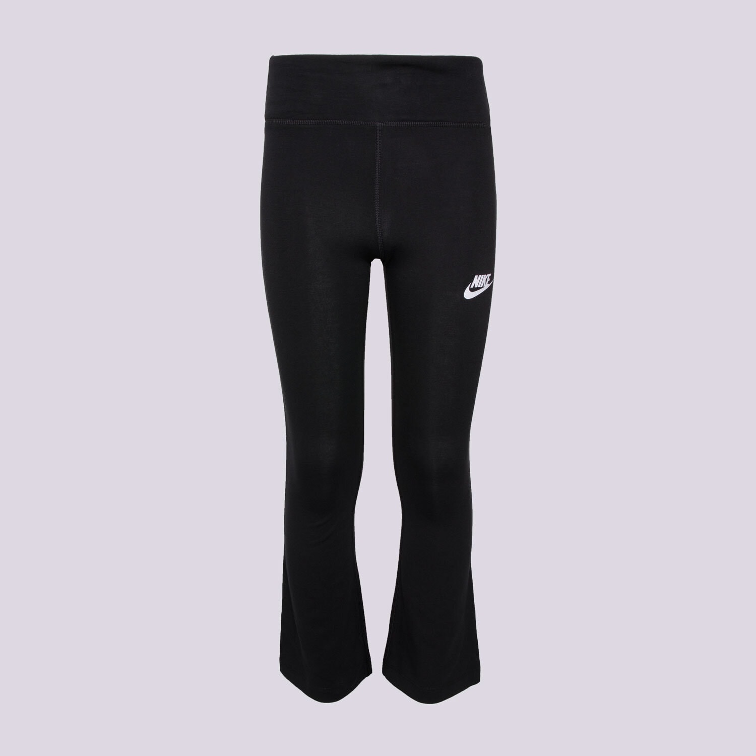 Sportowe spodnie dziecięce NIKE SPODNIE G NSW CLSSC HR FLARE TGHT LBR GIRL FZ5585-010 CZARNY