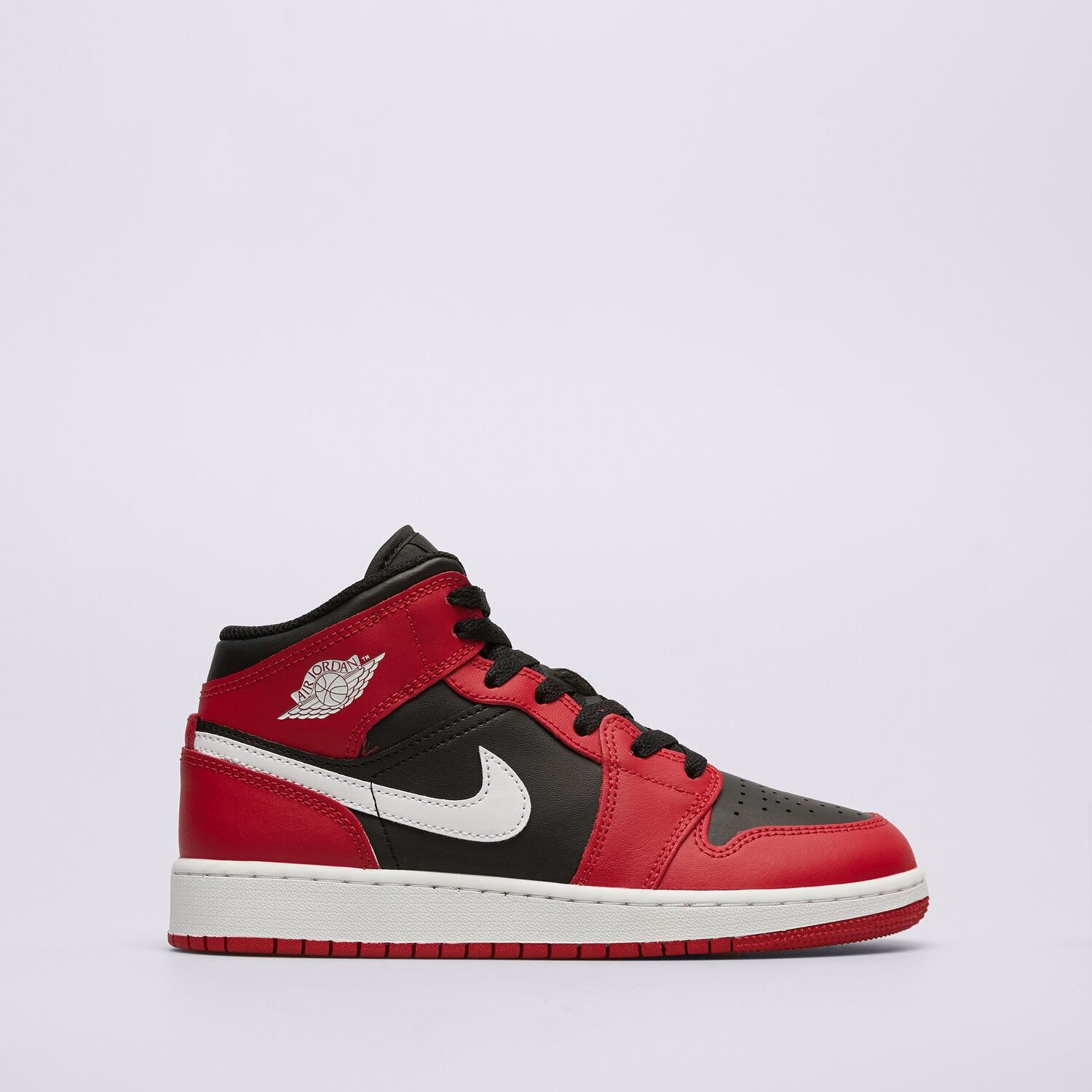 Buty sneakersy dla dzieci AIR JORDAN 1 MID BG DQ8423-061 CZERWONY