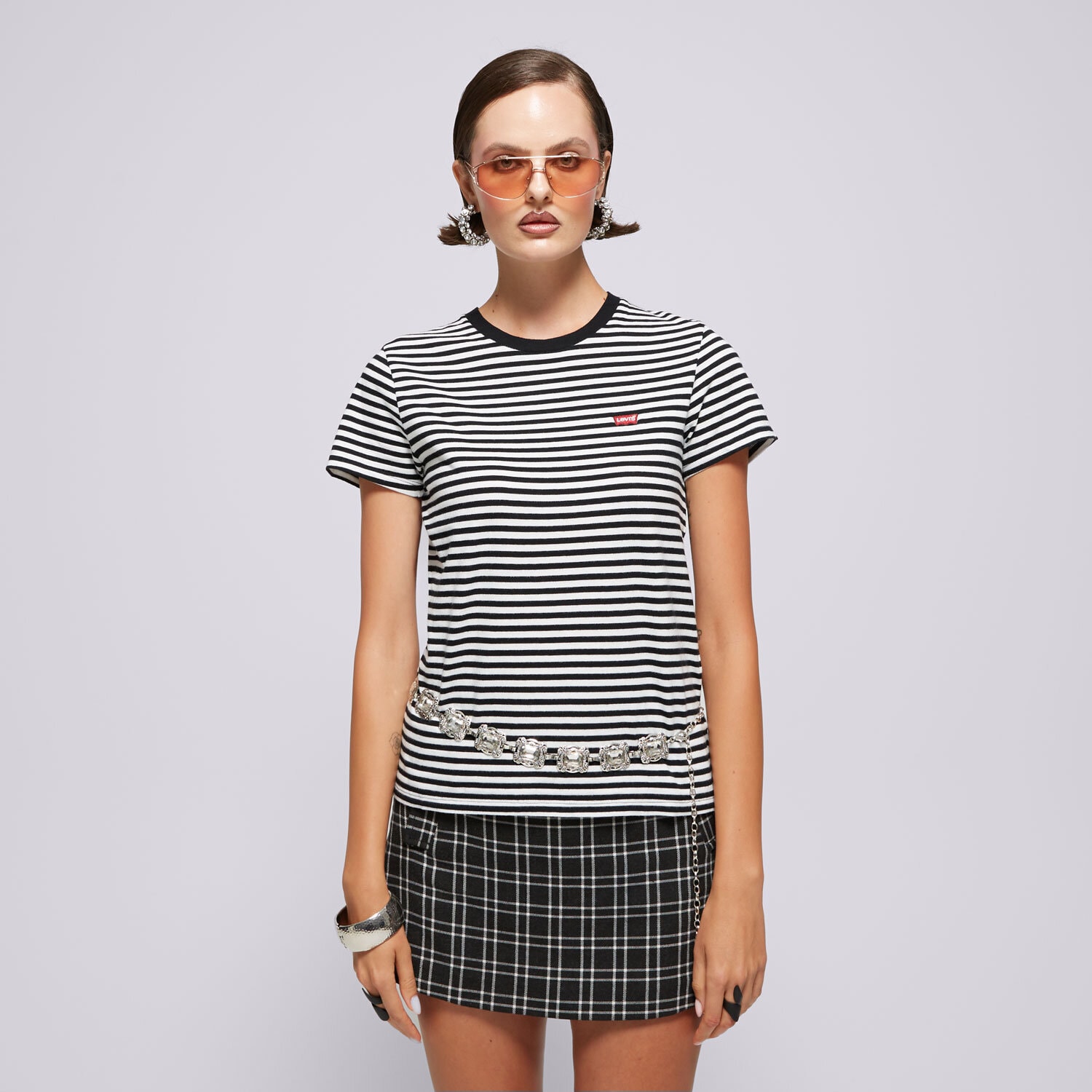 Koszulka, t-shirt damski LEVI'S T-SHIRT PERFECT TEE 39185-0087 SZARY