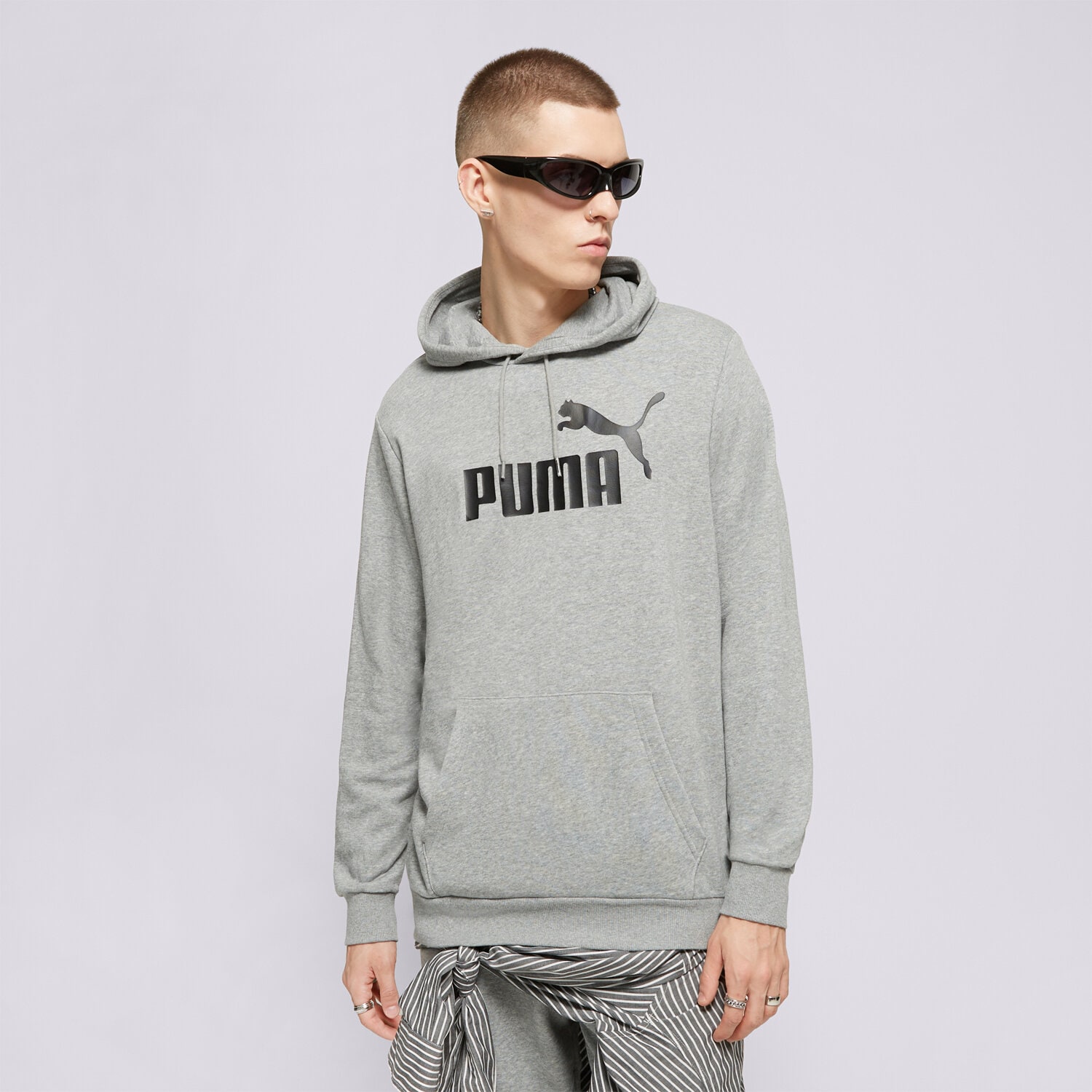 Bluza męska PUMA BLUZA ESS BIG LOGO HOODIE 58668803 SZARY