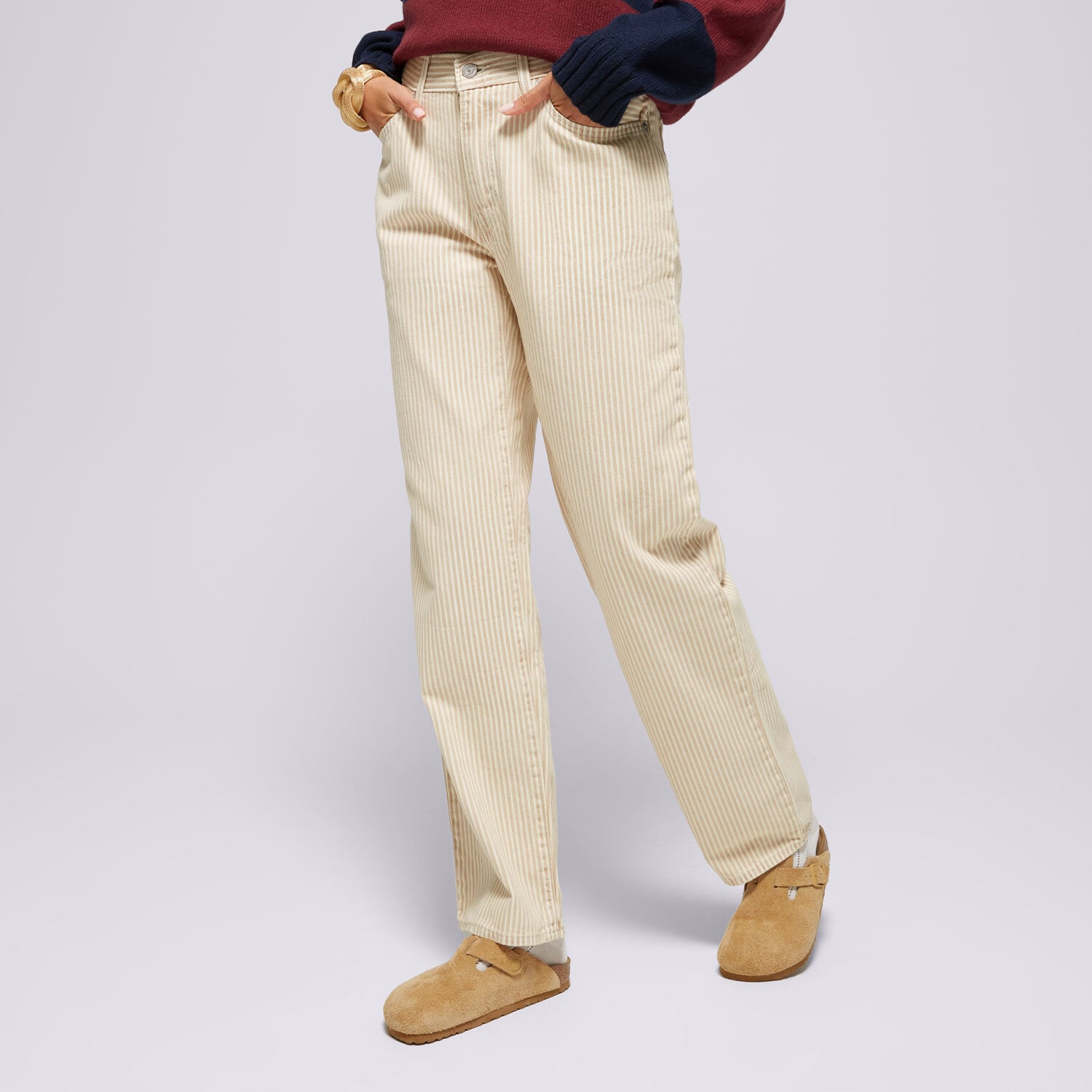 Spodnie sportowe damskie LEVI'S SPODNIE 94 BAGGY NEUTRALS A3510-0040 BIAŁY