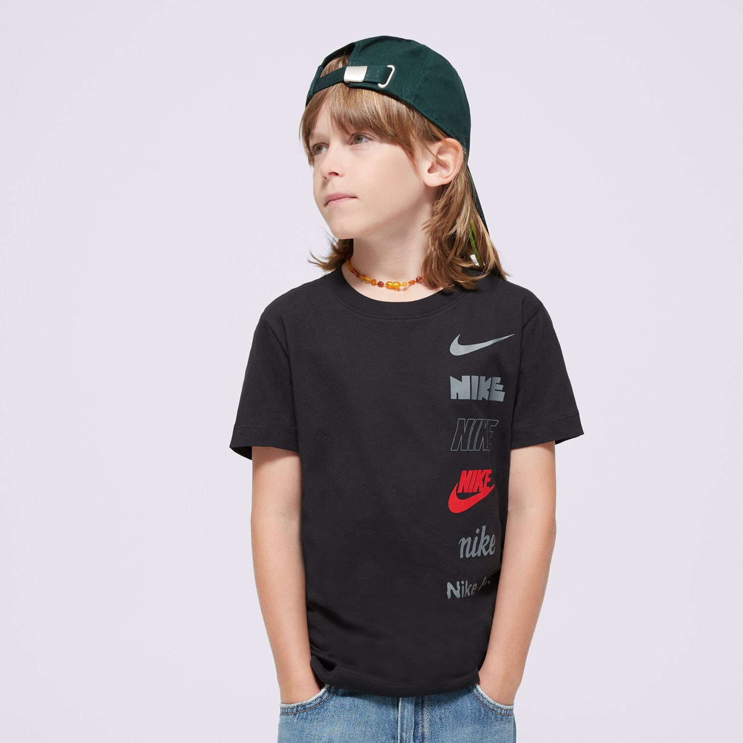 Koszulka, t-shirt dla dzieci NIKE T-SHIRT K NSW TEE LOGO B HQ2289-010 CZARNY