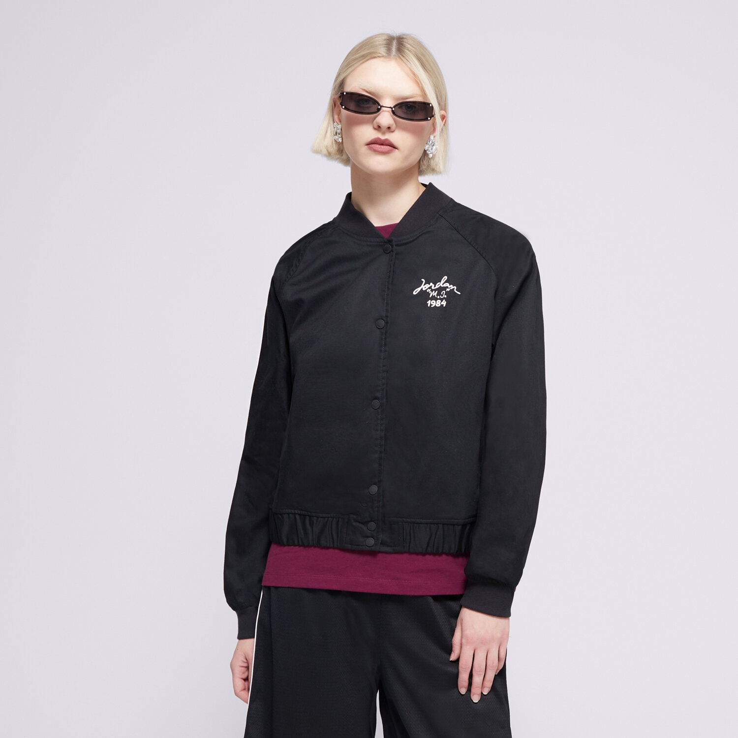 Kurtka wiosenna / jesienna damska KURTKA PRZEJŚCIOWA W JORDAN VARSITY JKT SSNL C  FN5786-010 CZARNY