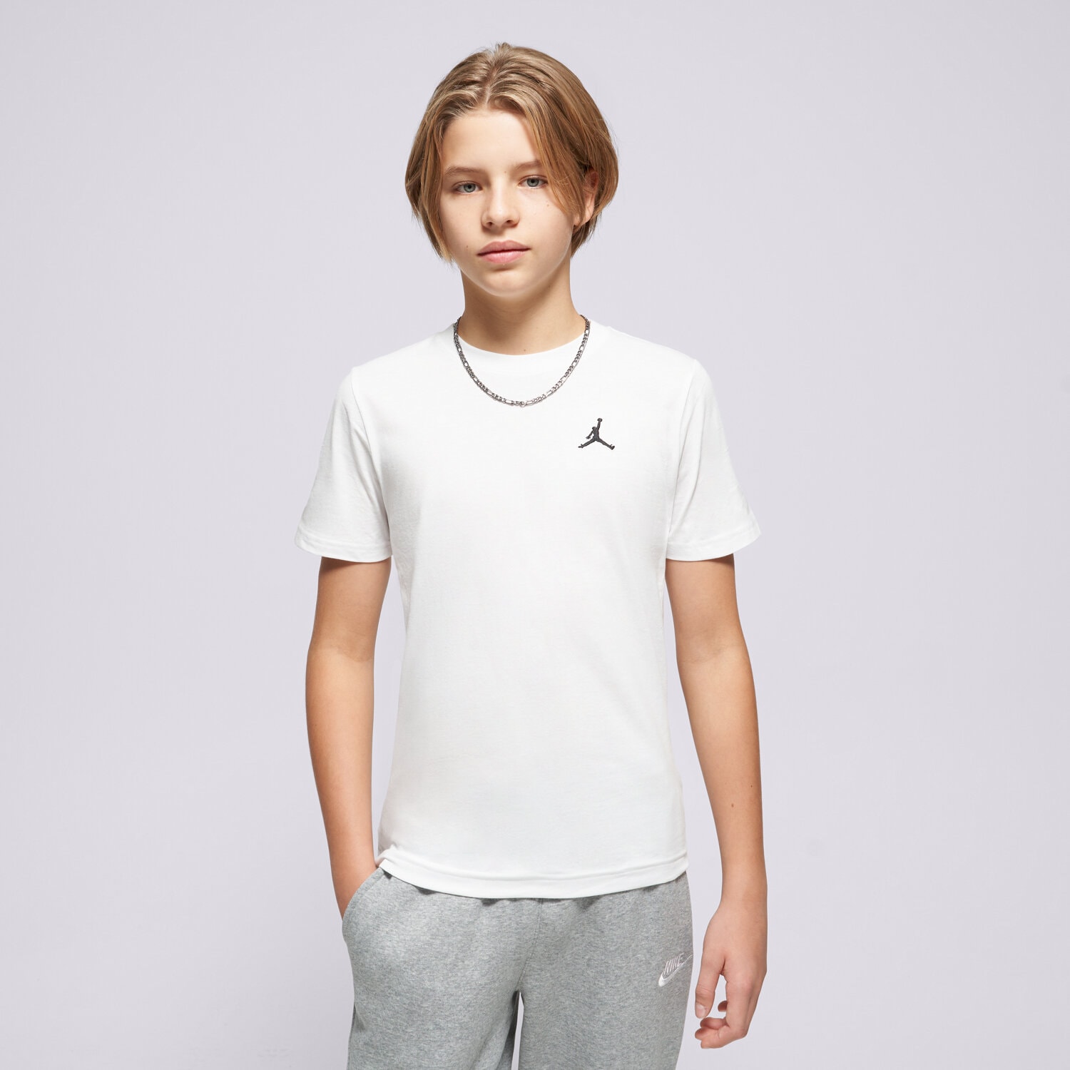 Koszulka, t-shirt dla dzieci JORDAN T-SHIRT JDB JUMPMAN AIR EMB BOY 95D266-001 BIAŁY