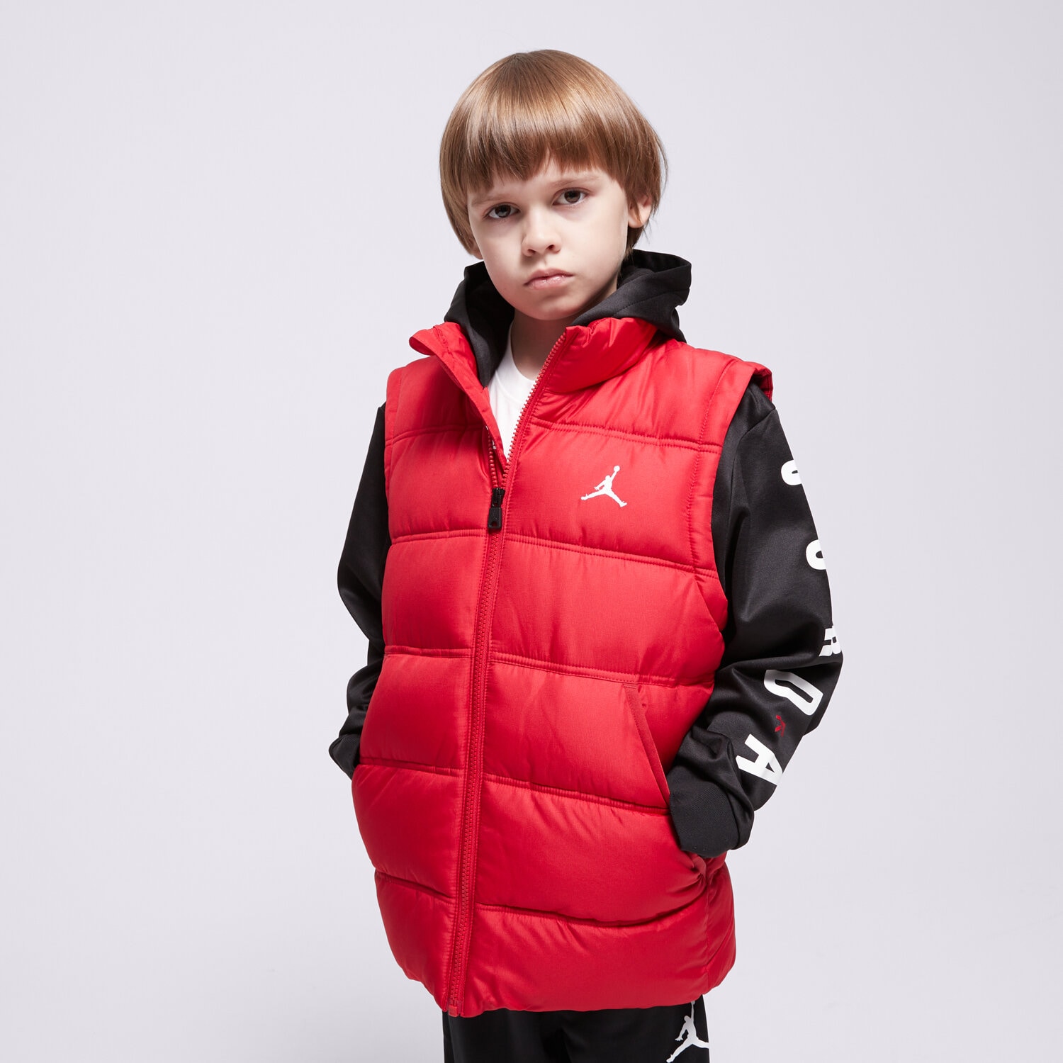 Dziecięca kurtka przejściowa (wiosenna/jesienna) JORDAN KURTKA ZIMOWA JDB 2 FER JKT BOY 95D191-H24 CZERWONY