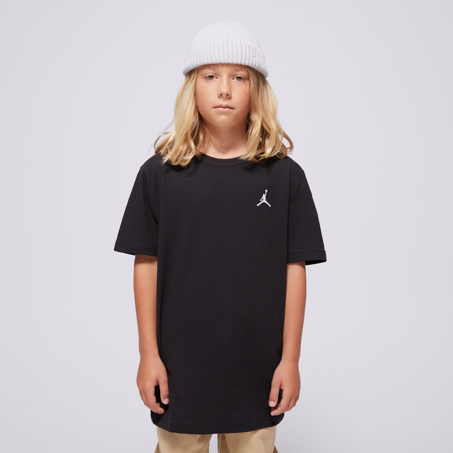 Koszulka, t-shirt dla dzieci JORDAN T-SHIRT JDB JUMPMAN AIR EMB BOY 95D266-023 CZARNY