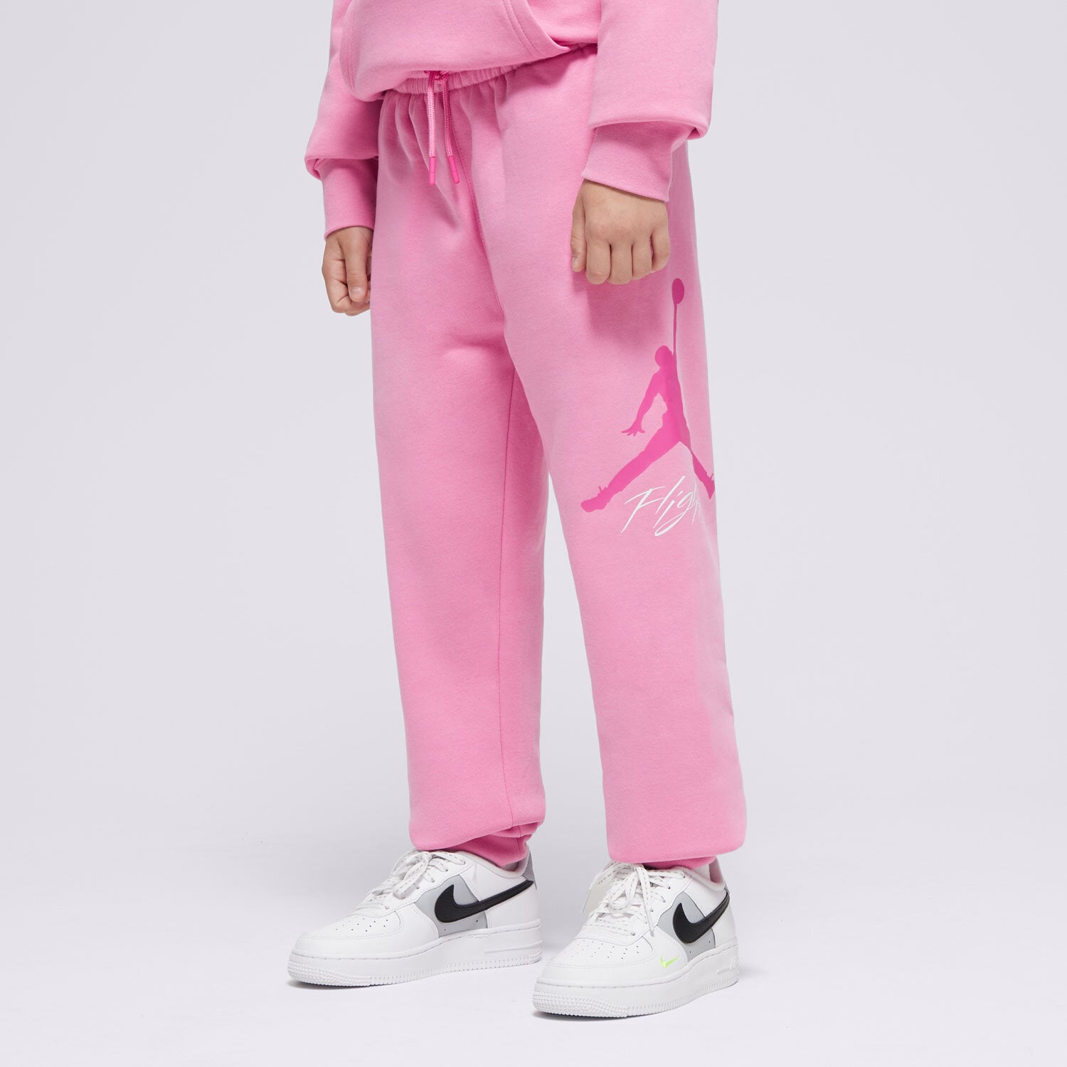 Sportowe spodnie dziecięce JORDAN SPODNIE JDN JUMPMAN BASELINE PANT GIRL 45D289-AFN RÓŻOWY