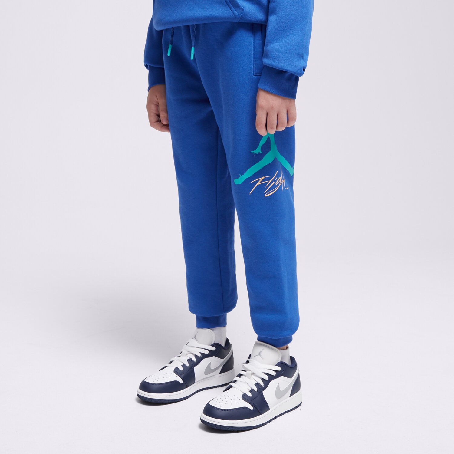 Sportowe spodnie dziecięce JORDAN SPODNIE JDN JUMPMAN BASELINE PANT BOY 95D289-U5H NIEBIESKI