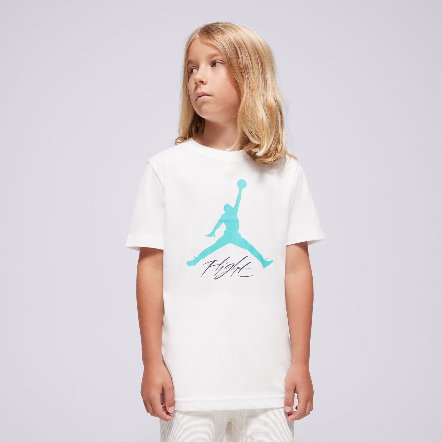 Koszulka, t-shirt dla dzieci JORDAN T-SHIRT JDB BASELINE SS TEE BOY 95D385-001 BIAŁY