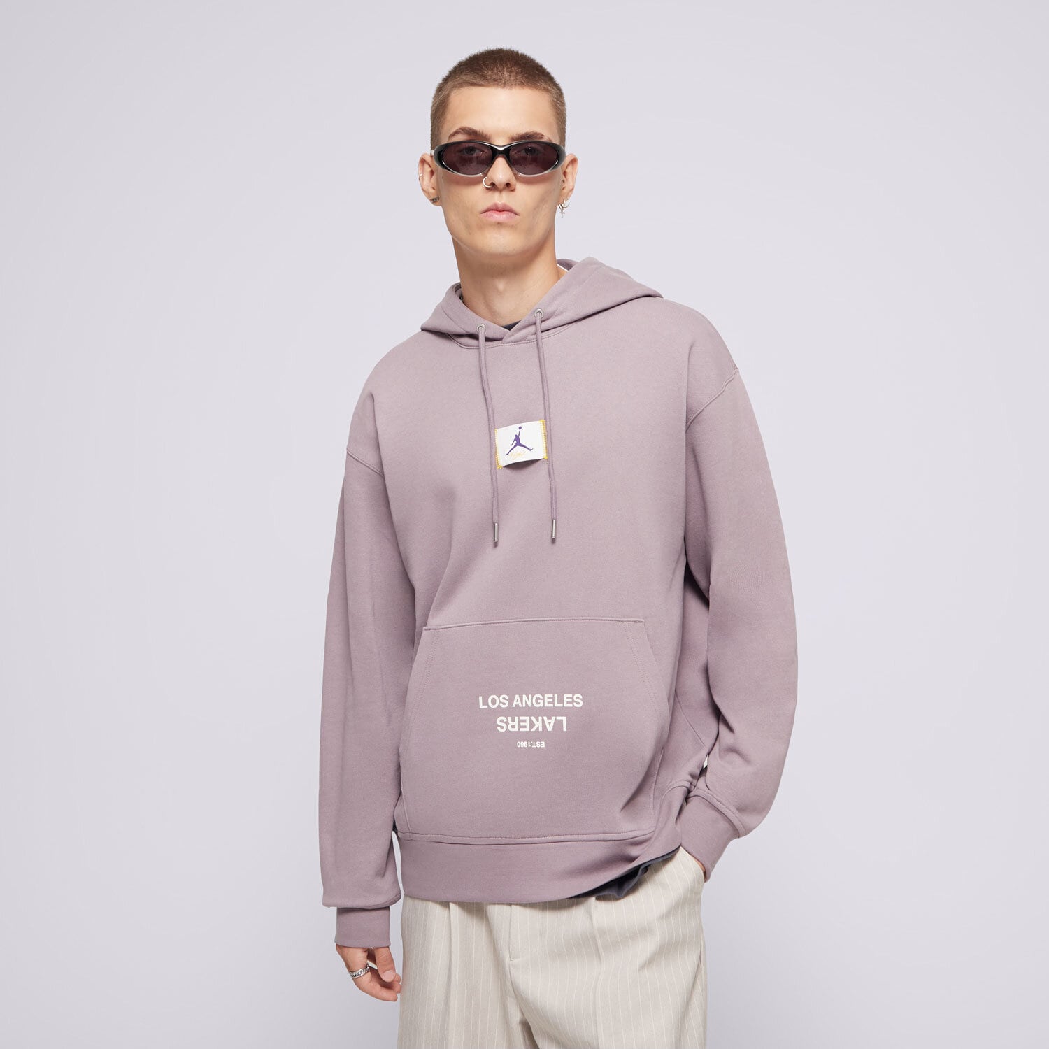 Bluza męska NIKE BLUZA Z KAPTUREM LAL MNK FLC PO CTS ST NBA FV8254-524 FIOLETOWY