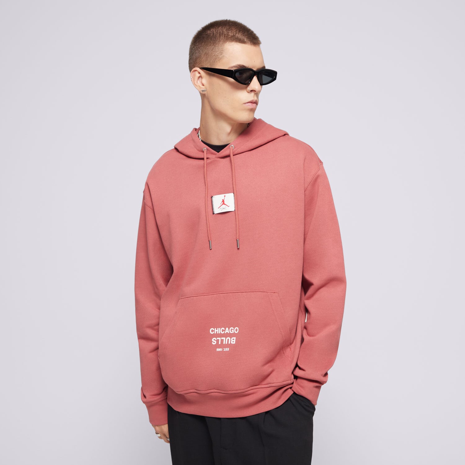 Bluza męska NIKE BLUZA Z KAPTUREM CHI MNK FLC PO CTS ST NBA FV8244-691 CZERWONY