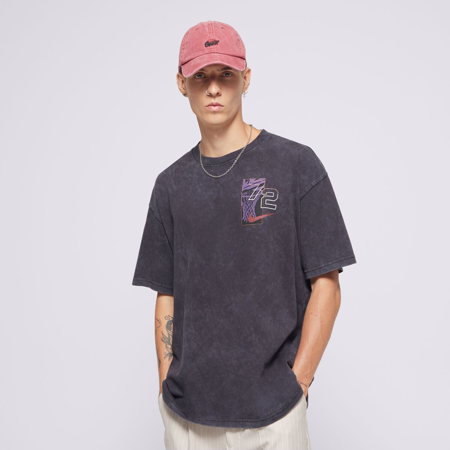 Koszulka, t-shirt sportowy męski NIKE T-SHIRT M NK TEE M90 OC DNA NBA FZ8093-010 CZARNY