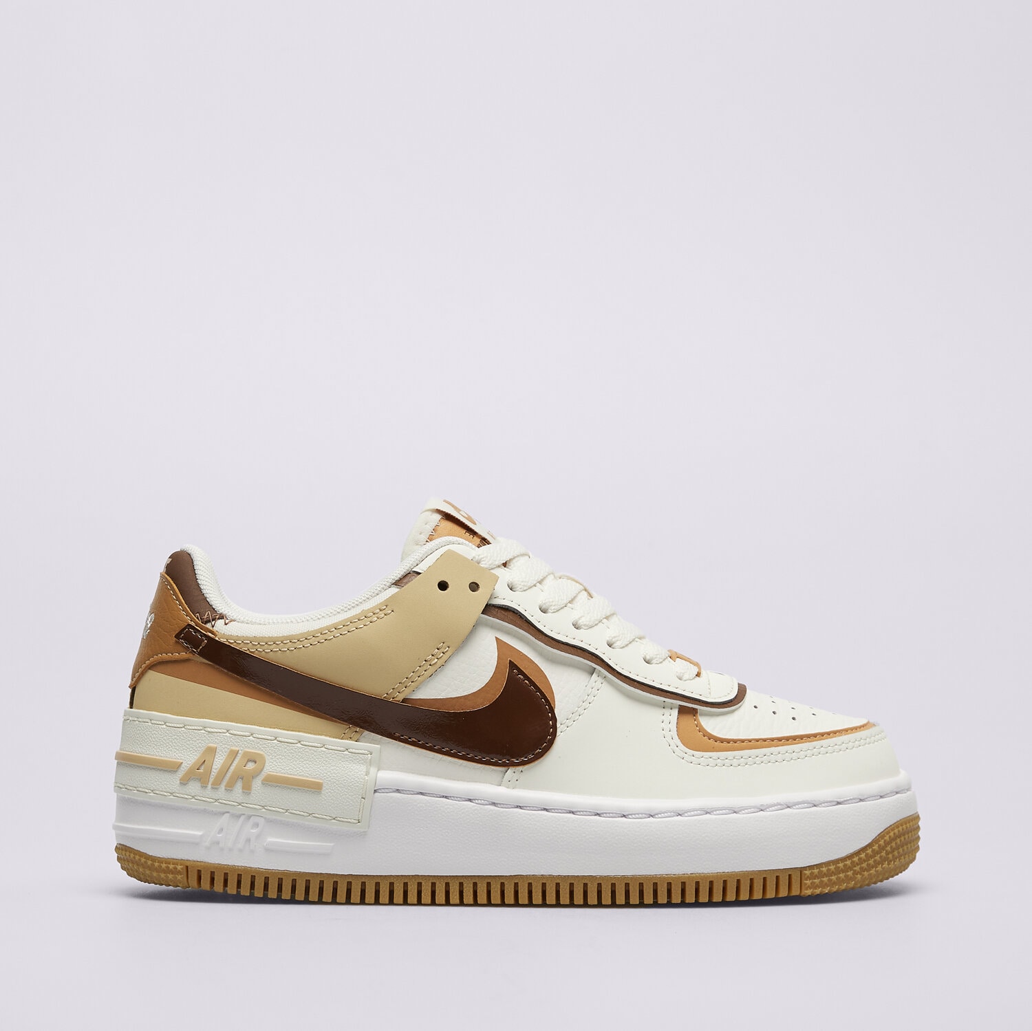 Buty sneakersy damskie NIKE AIR FORCE 1 SHADOW DZ1847-106 BEŻOWY
