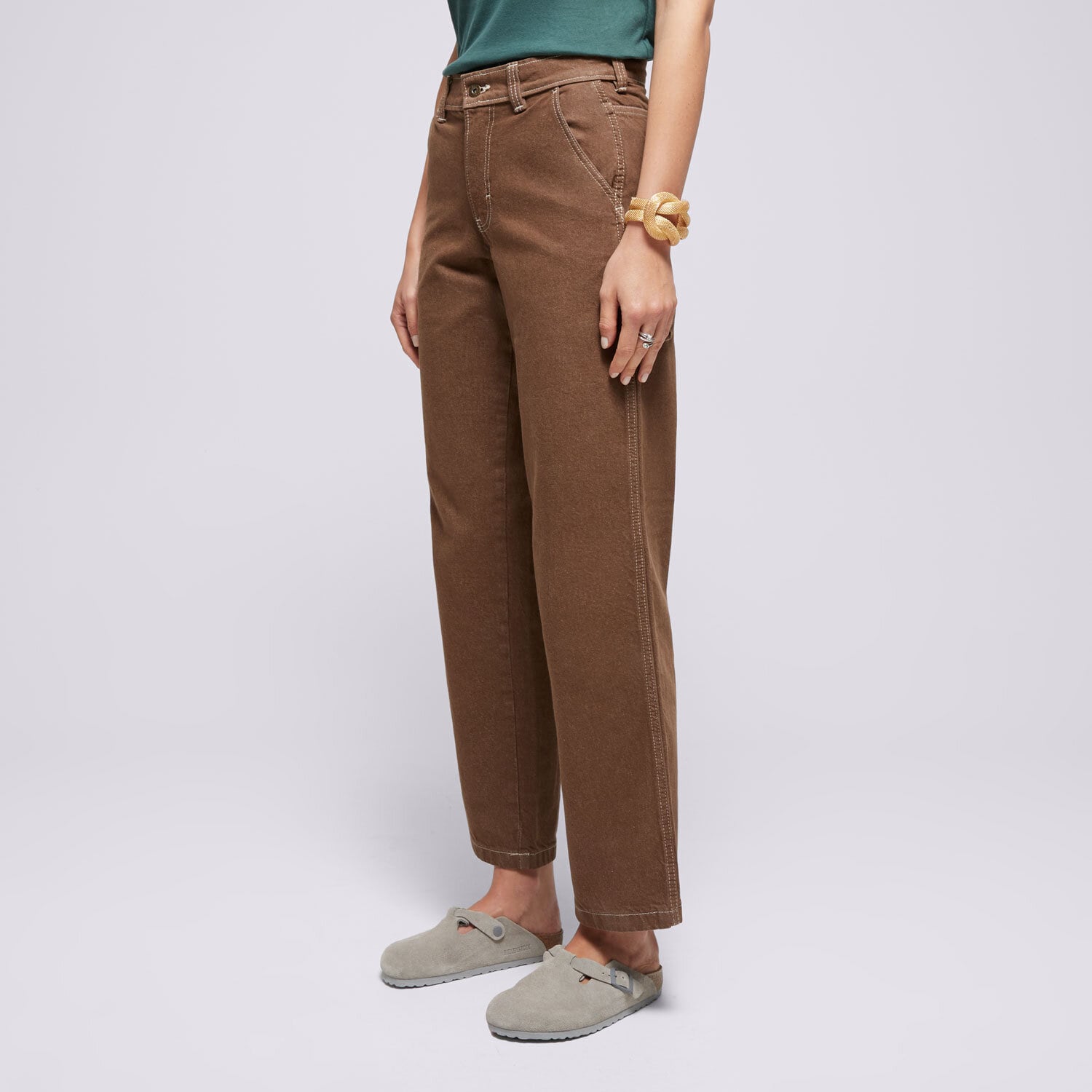 Spodnie sportowe damskie DICKIES SPODNIE STEVENSVILLE CARPENTER W DK0A863SMR11 BRĄZOWY
