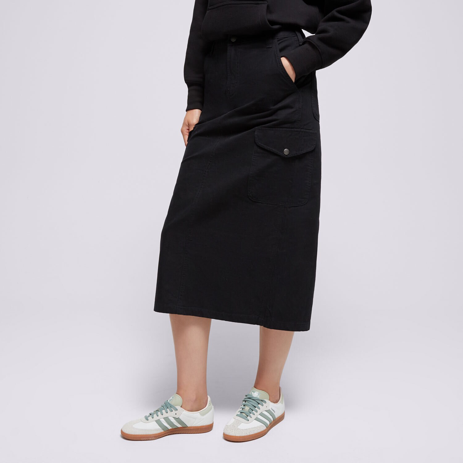 Modna sukienka sportowa DICKIES SPÓDNICA DUCK CANVAS CARGO SKIRT W DK0A4Z2RBLK1 CZARNY