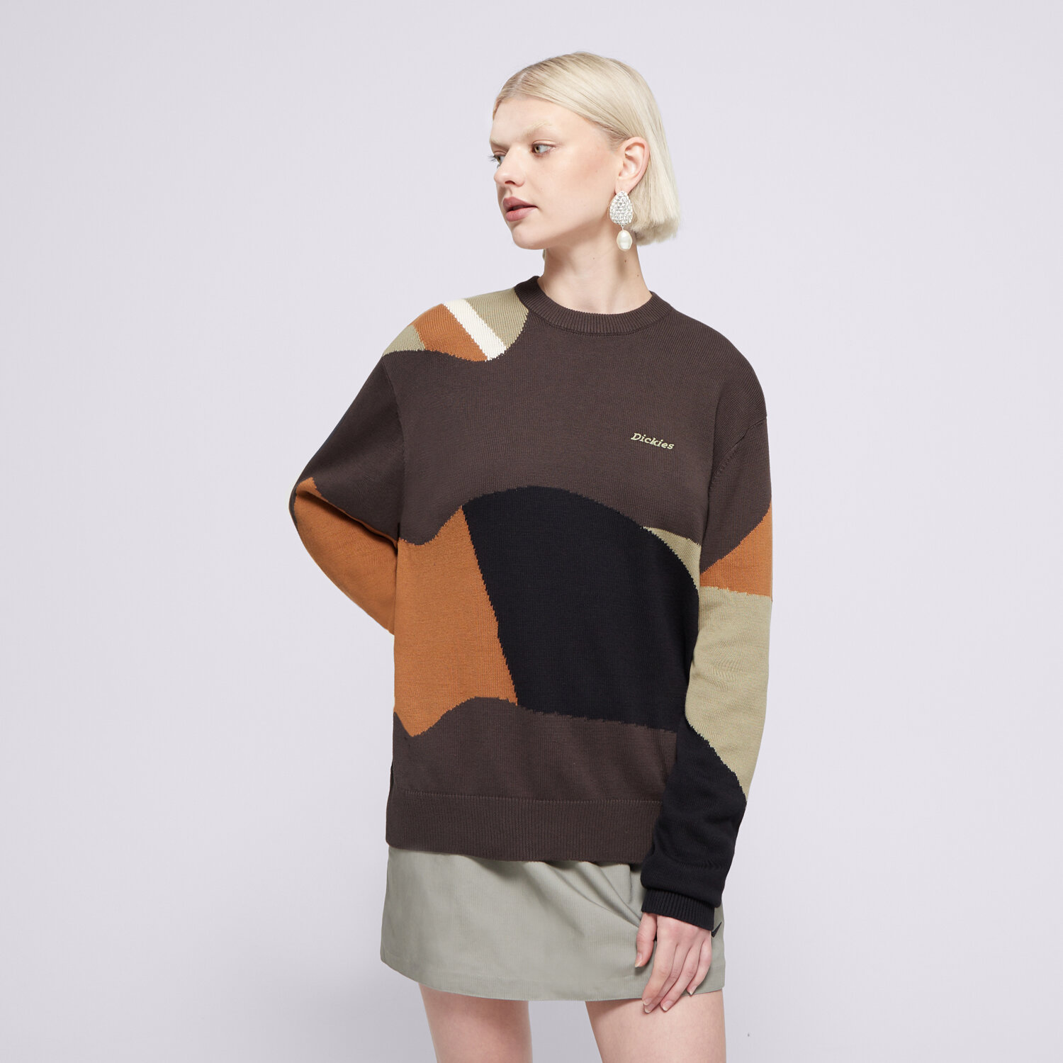 Bluza damska DICKIES SWETER DICKIES CAMO SWEATER DK0A864N0IP1 ZIELONY