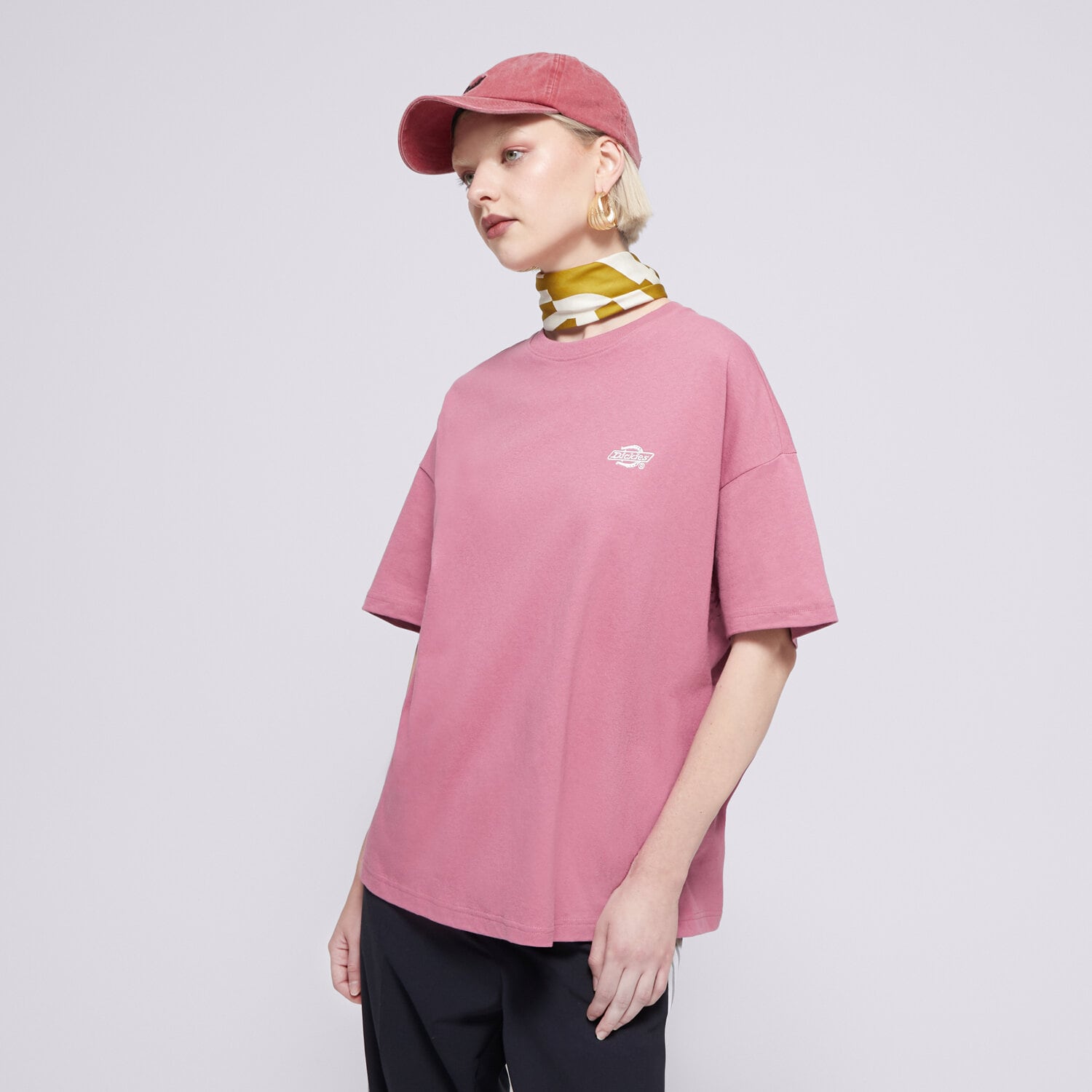 Koszulka, t-shirt damski DICKIES T-SHIRT SUMMERDALE SS TEE DK0A4Y1BJ541 FIOLETOWY