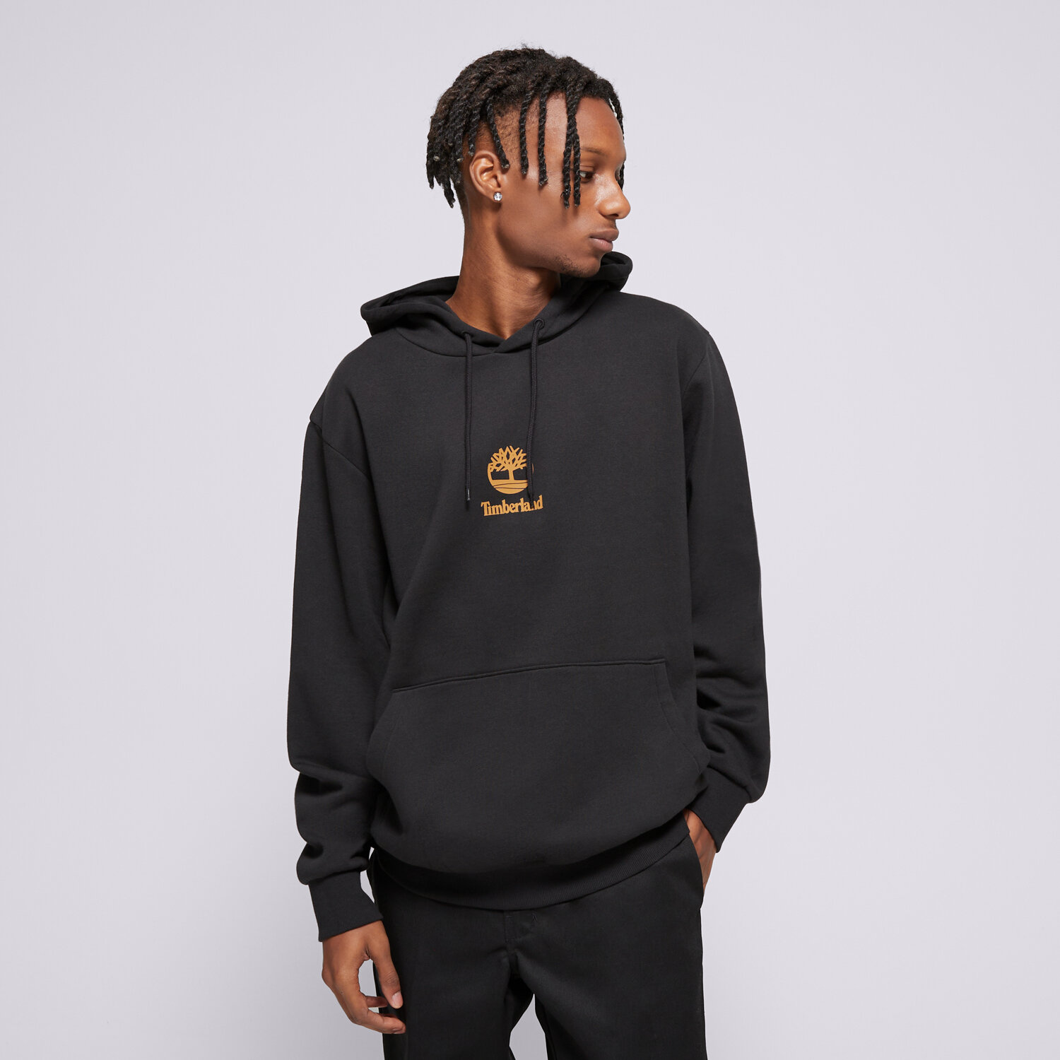 Bluza męska TIMBERLAND BLUZA Z KAPTUREM NEW SMALL LOGO PRINT TB0A6WZA0011 CZARNY