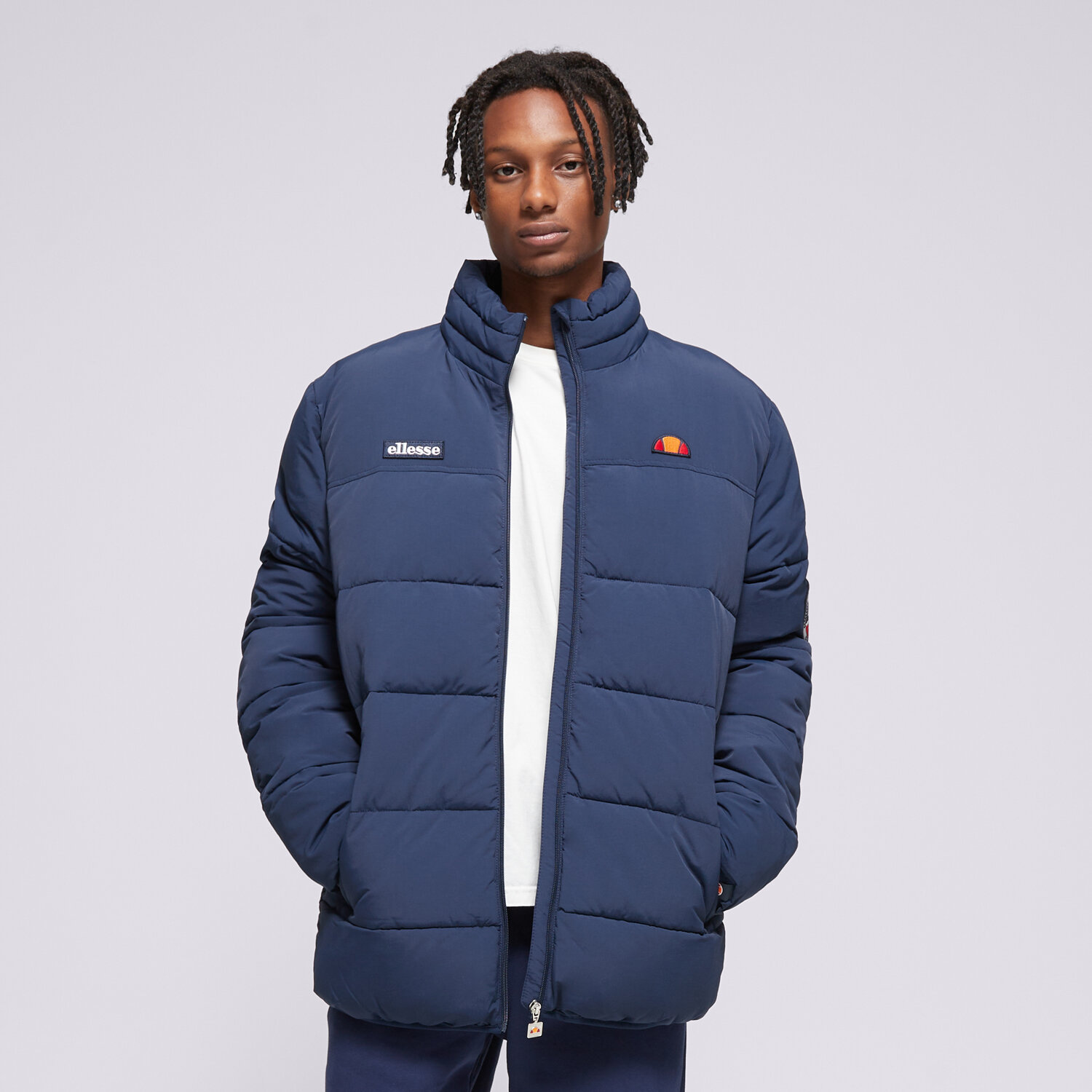 Kurtka zimowa męska ELLESSE KURTKA PUCHOWA NEBULA PADDED JACKET NAVY SHR12789429 GRANATOWY