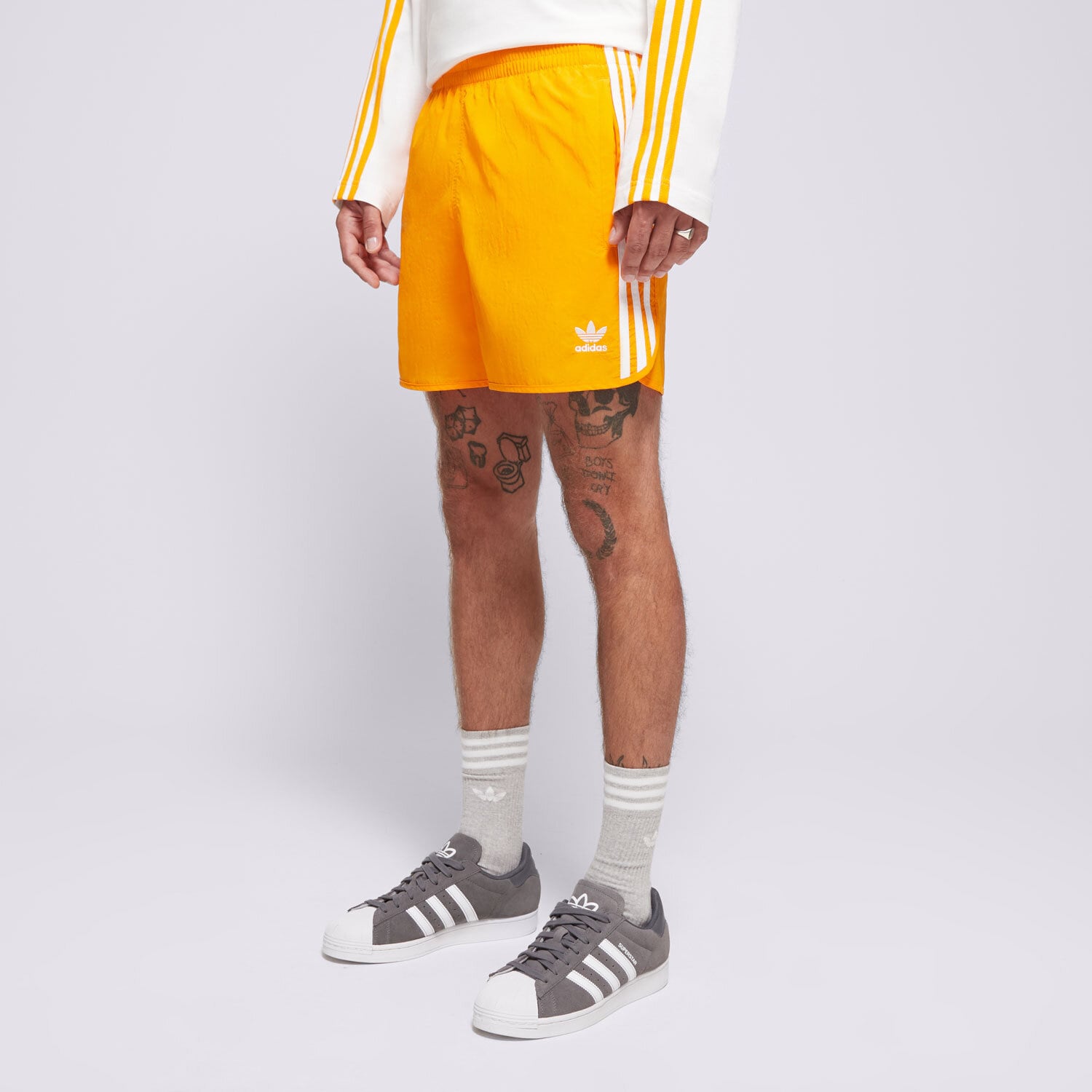 Krótkie spodenki, szorty męskie ADIDAS SZORTY SPRINTER SHORTS IZ2418 POMARAŃCZOWY
