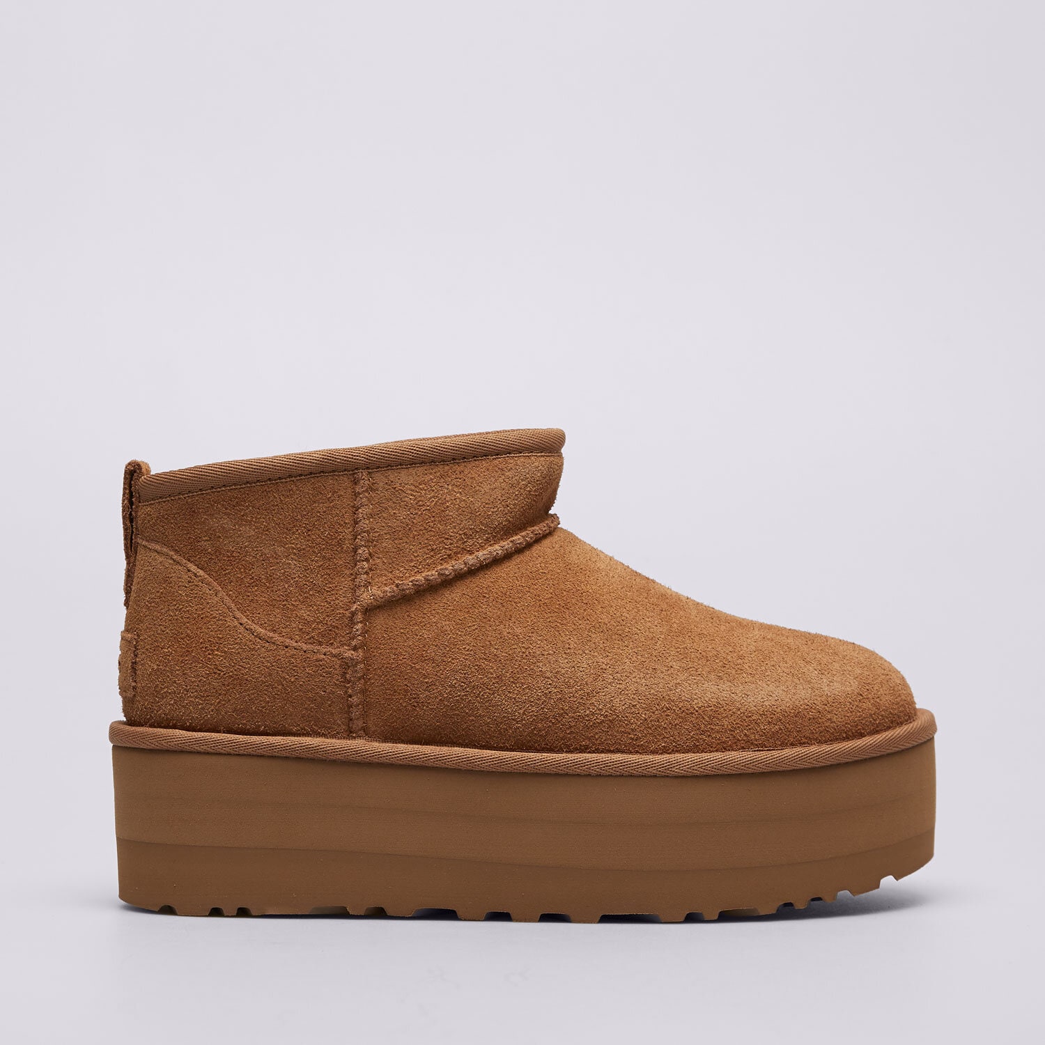 Buty zimowe damskie UGG CLASSIC ULTRA MINI PLATFORM 1135092-CHE BRĄZOWY