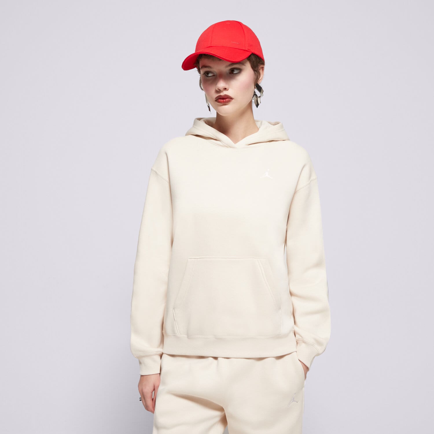 Bluza damska BLUZA Z KAPTUREM W JORDAN BRKLN FLC PO 24 FV7071-203 BEŻOWY