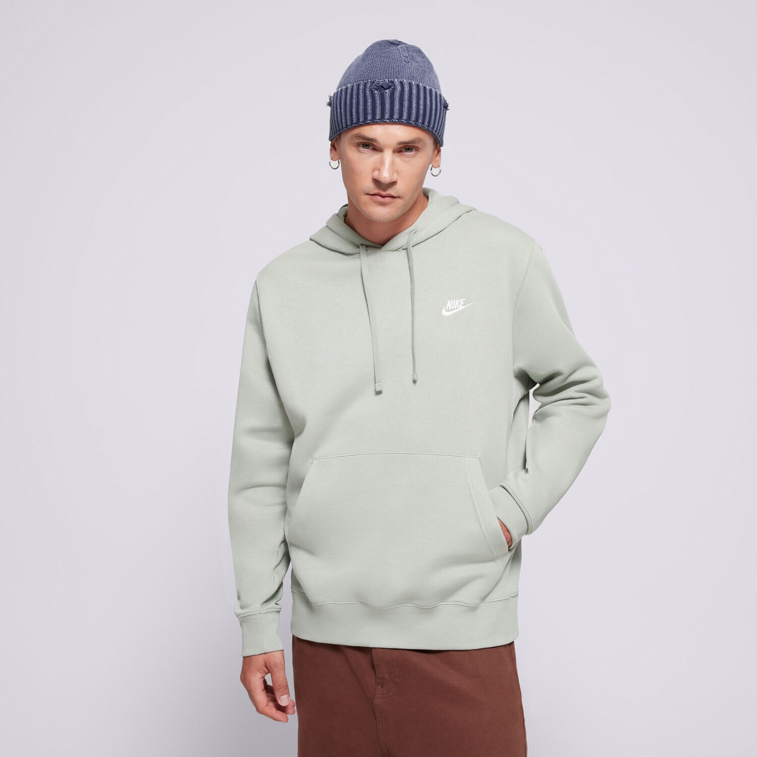Bluza męska NIKE BLUZA M NSW CLUB HOODIE PO BB BV2654-371 miętowy