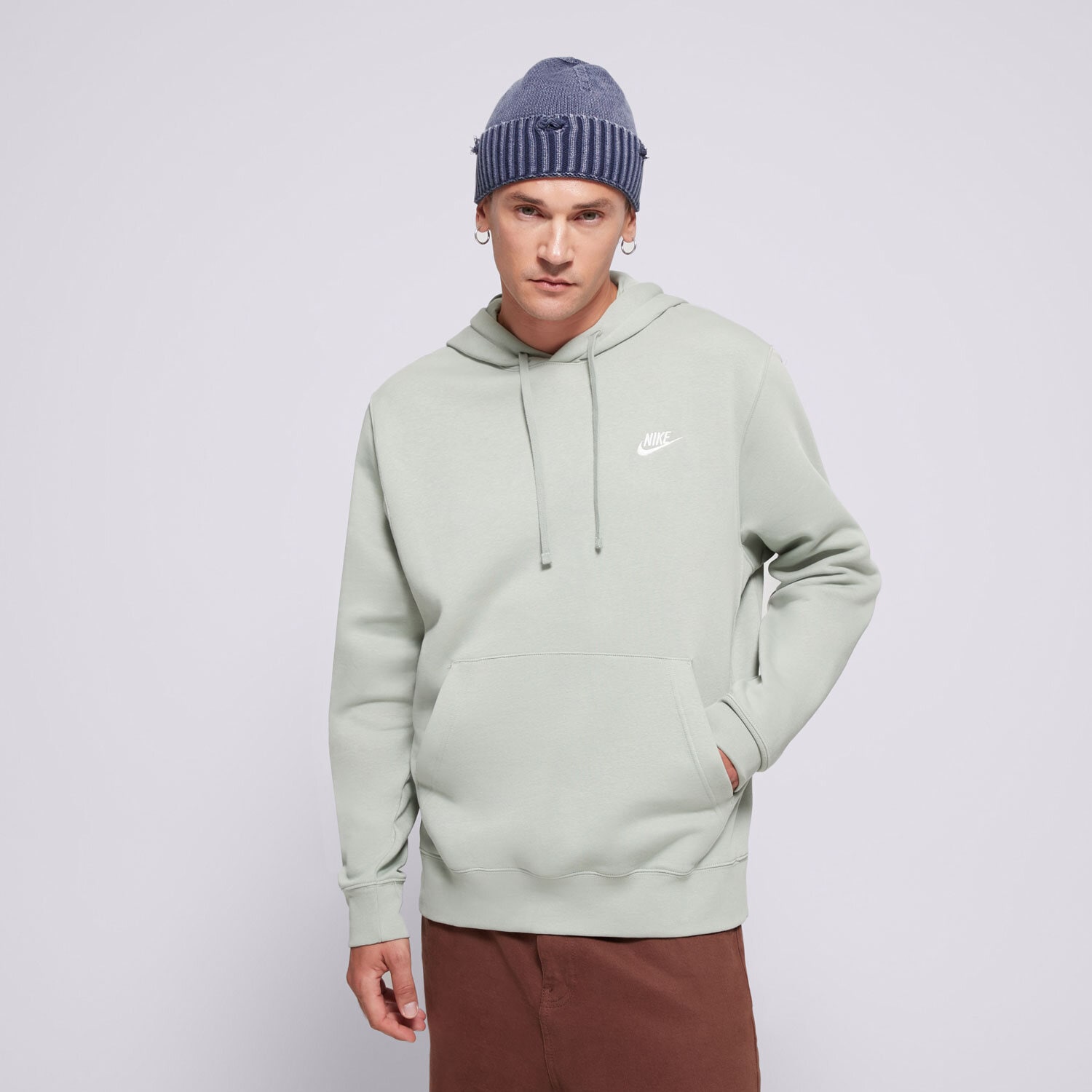 Bluza męska NIKE BLUZA M NSW CLUB HOODIE PO BB BV2654-371 miętowy