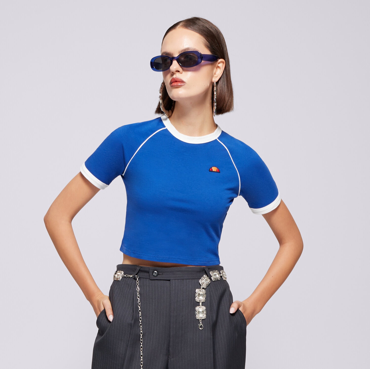 Koszulka, t-shirt damski ELLESSE T-SHIRT CHEVALIER TEE BLUE SGX20927402 NIEBIESKI