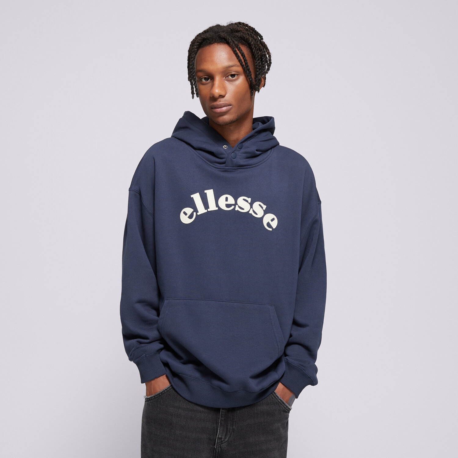 Bluza męska ELLESSE BLUZA Z KAPTUREM ARLIONA OH HOODY NAVY SHX21074429 GRANATOWY